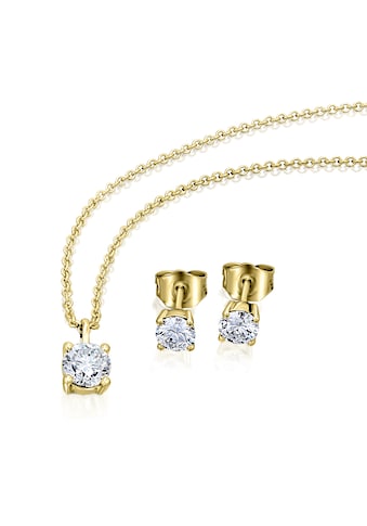 Kettenanhänger »0.3 ct Diamant Brillant Anhänger aus 750 Gelbgold«, Damen Gold Schmuck
