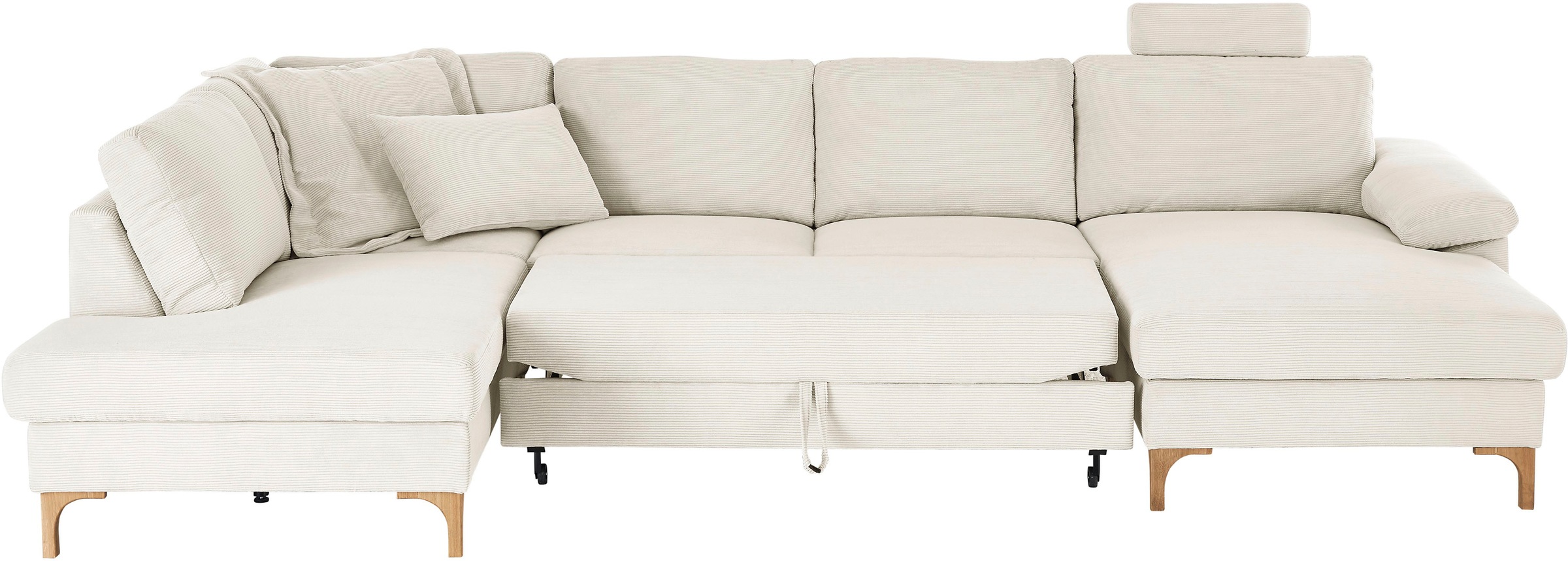 Thumbnail - 3C Candy Wohnlandschaft "Lecce, wahlweise PUR-Schaumstoff oder Tonnentaschenfederkern U-Form" Bettkasten in Umbauecke un...