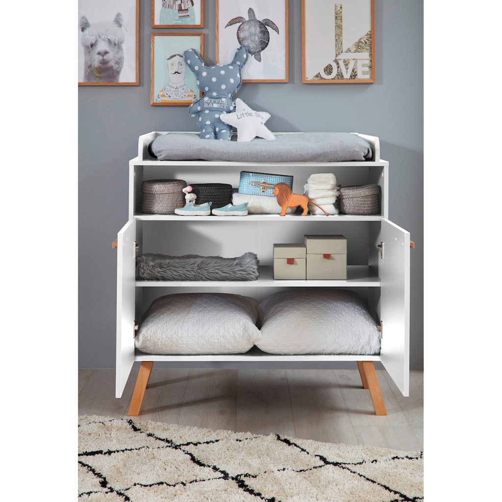 trendteam Babymöbel-Set »Mats«, (Set, 3 St., Bett, Wickelkommode, Schrank)