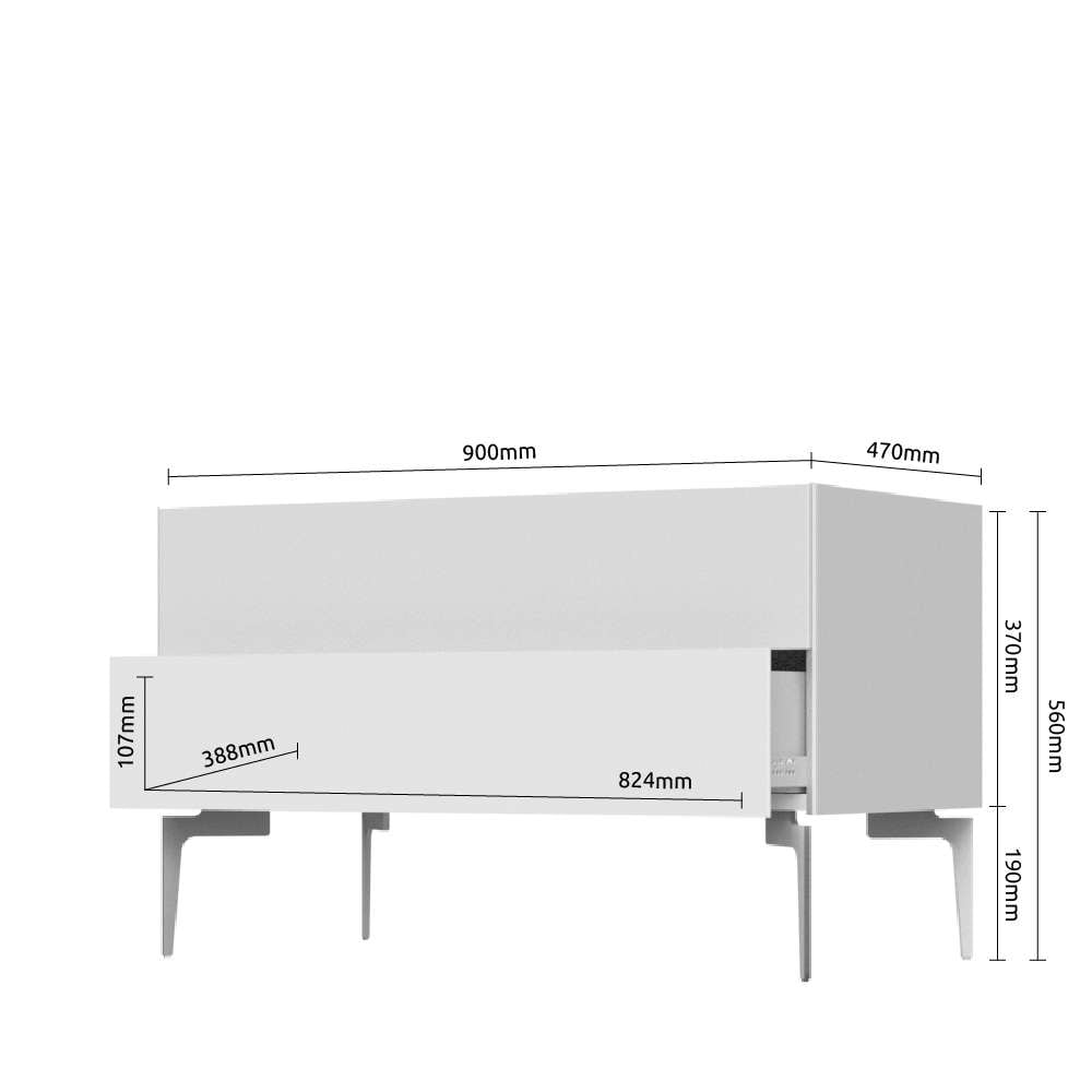 Places of Style TV-Board »Sky45«, Lackiert mit wasserbasiertem UV-Lack