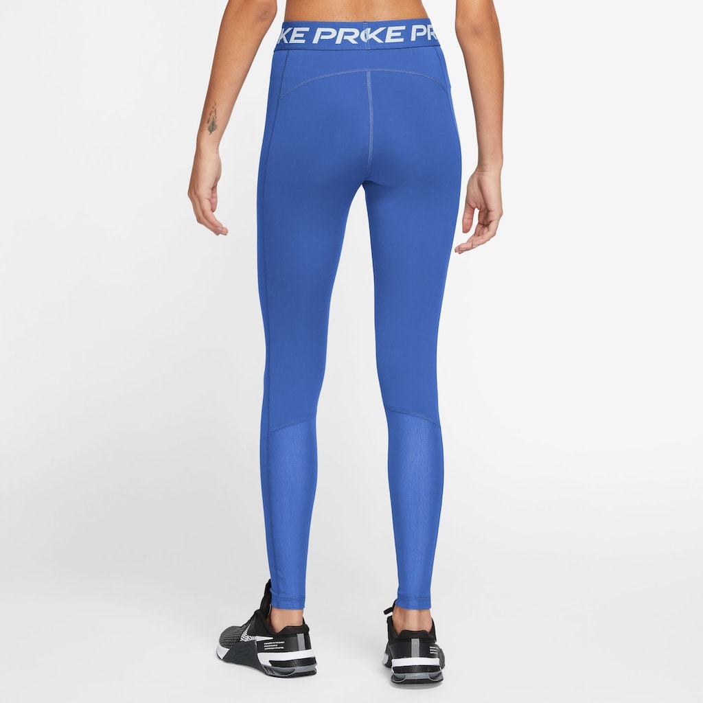 Nike Trainingstights »PRO WOMEN'S MID-RISE MESH-PANELED LEGGINGS«