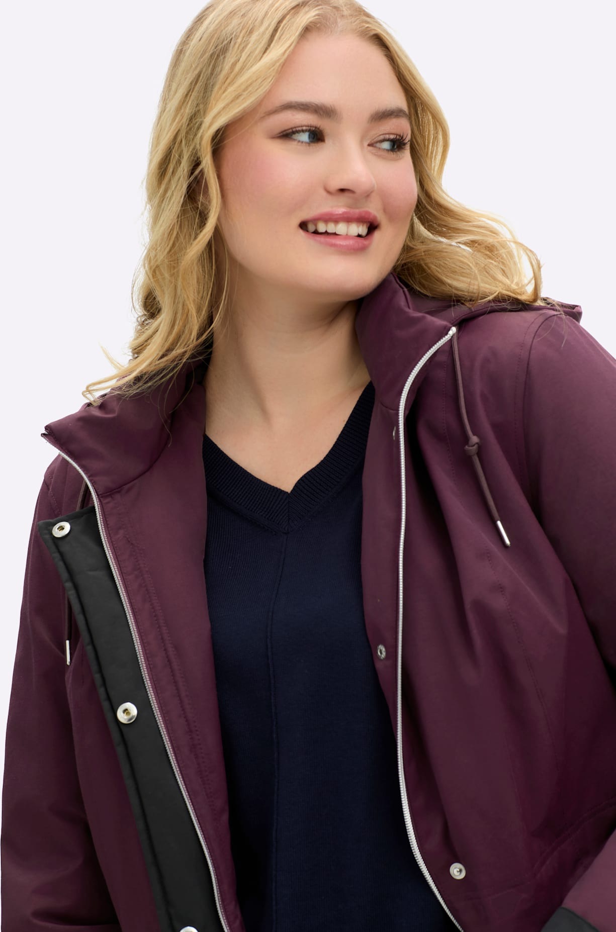 Sheego Langjacke, mit Kapuze günstig online kaufen