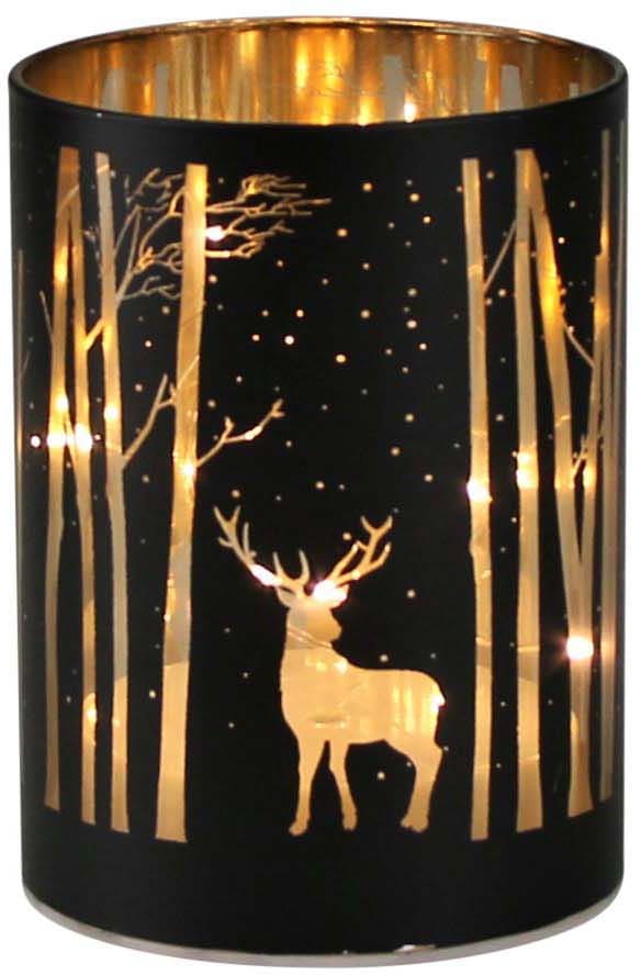 AM Design LED Windlicht 1 Stk. Warmweiß Weihnachtsdeko, mit abgebildeten Hi günstig online kaufen