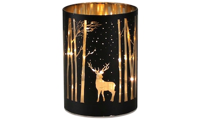 AM Design LED Windlicht »Weihnachtsdeko«, 1 St., Warmweiß, mit abgebildeten Hirsch kaufen