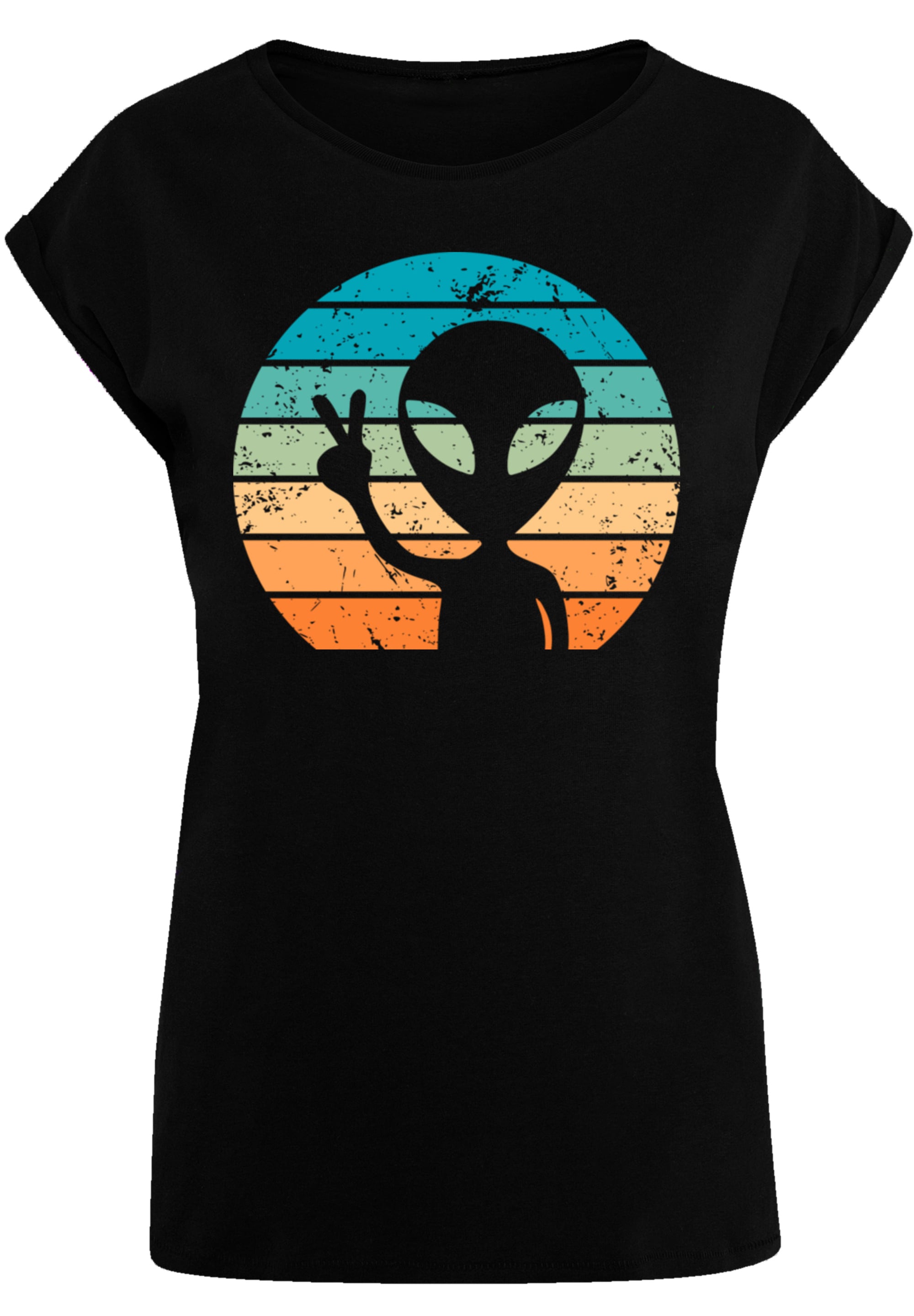 F4NT4STIC T-Shirt »Alien Piece Sonnenuntergang«, Premium Qualität