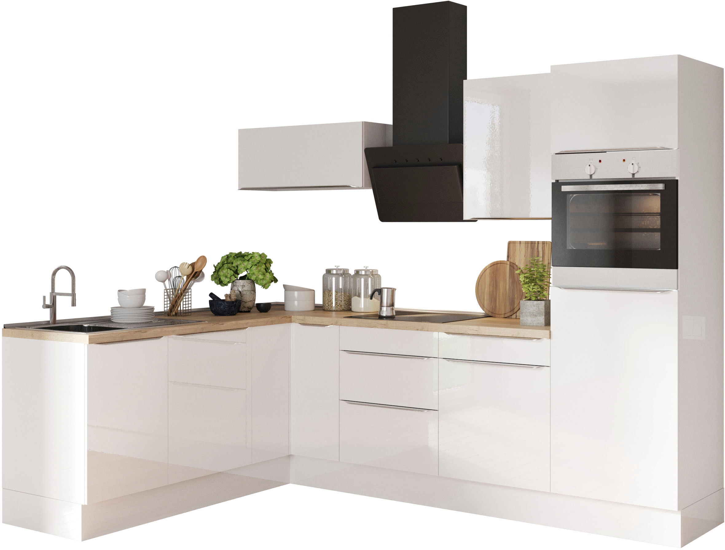 OPTIFIT Winkelküche »Aken«, ohne E-Geräte, Stellbreite 200 x 270 cm