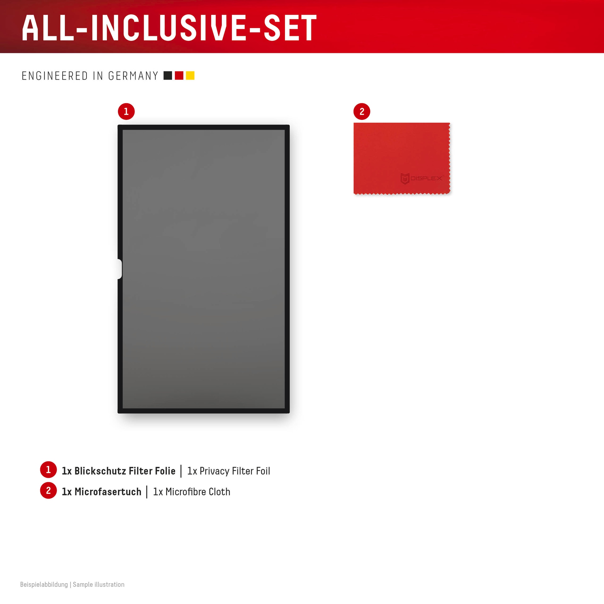 Displex Displayschutzfolie »Privacy Safe Blickschutzfilter«, für Apple Studio Display 27, Blickschutzfolie, Schutzfolie, Bildschirmschutz, kratz- & stoßfest