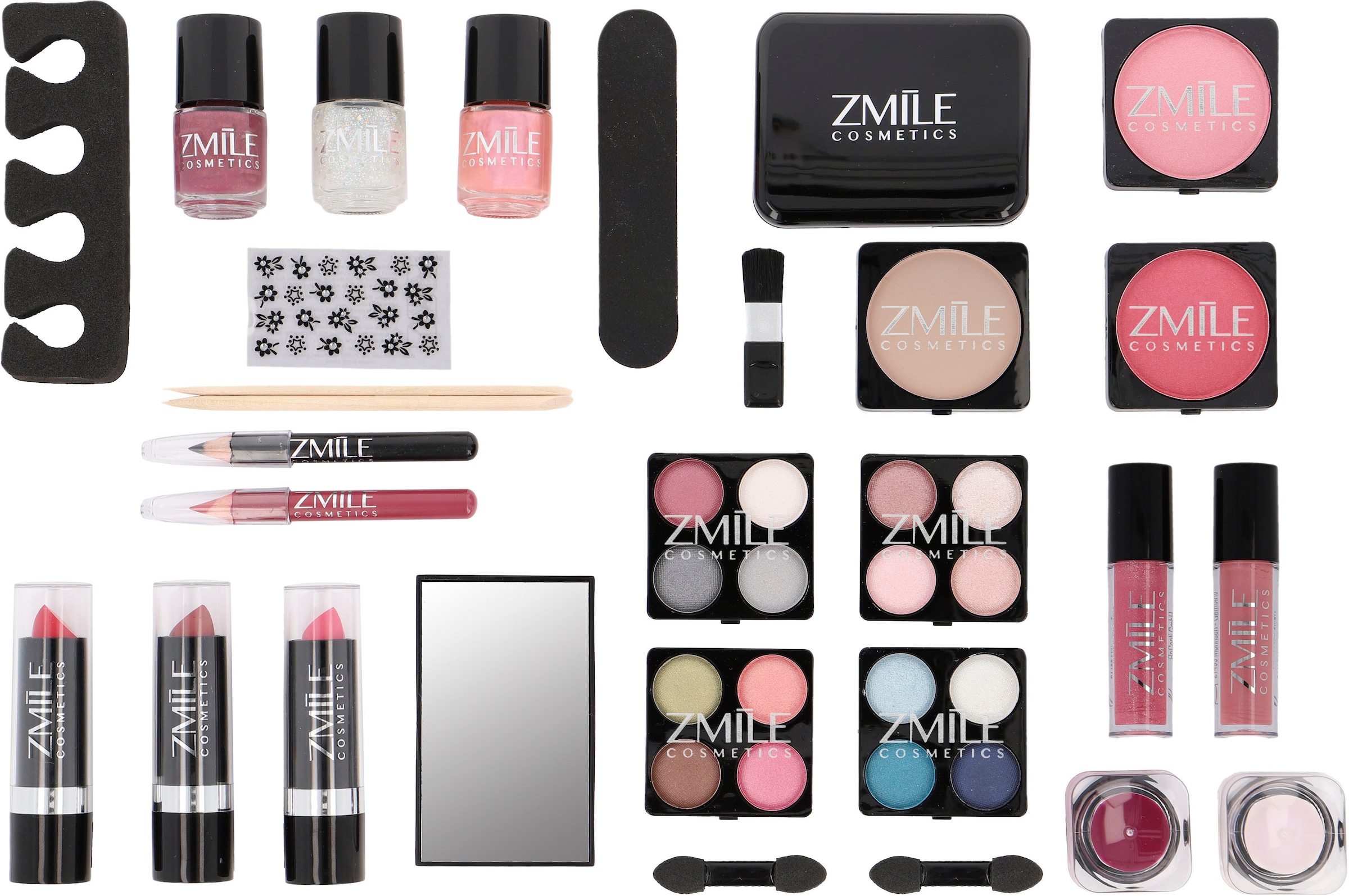 ZMILE COSMETICS Schmink-Koffer »Acrylic'«, (42 tlg.)