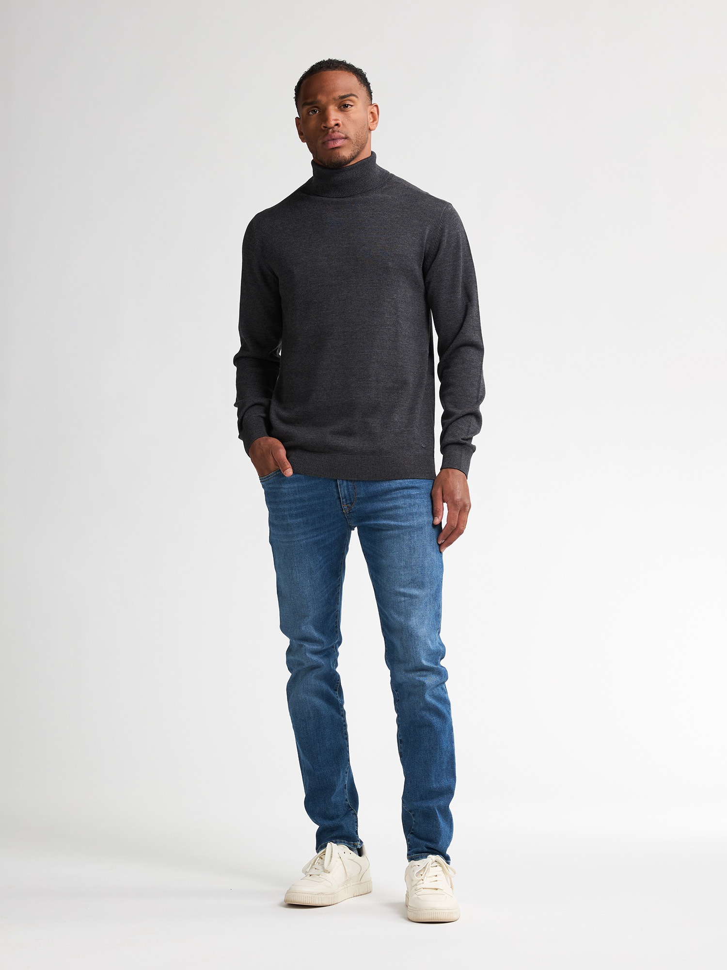 Petrol Industries Rollkragenpullover »Men Knitwear Collar Basi«, Pflegeleichter Materialmix mit Baumwollanteil