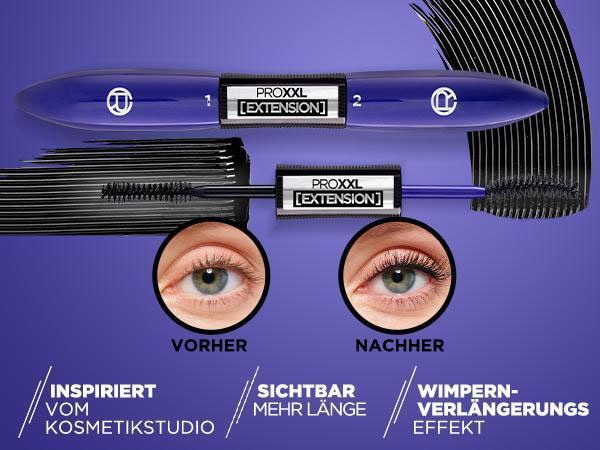 L'ORÉAL PARIS Mascara »ProXXL Extension Mascara schwarz«, mit spezieller Fasertechnologie