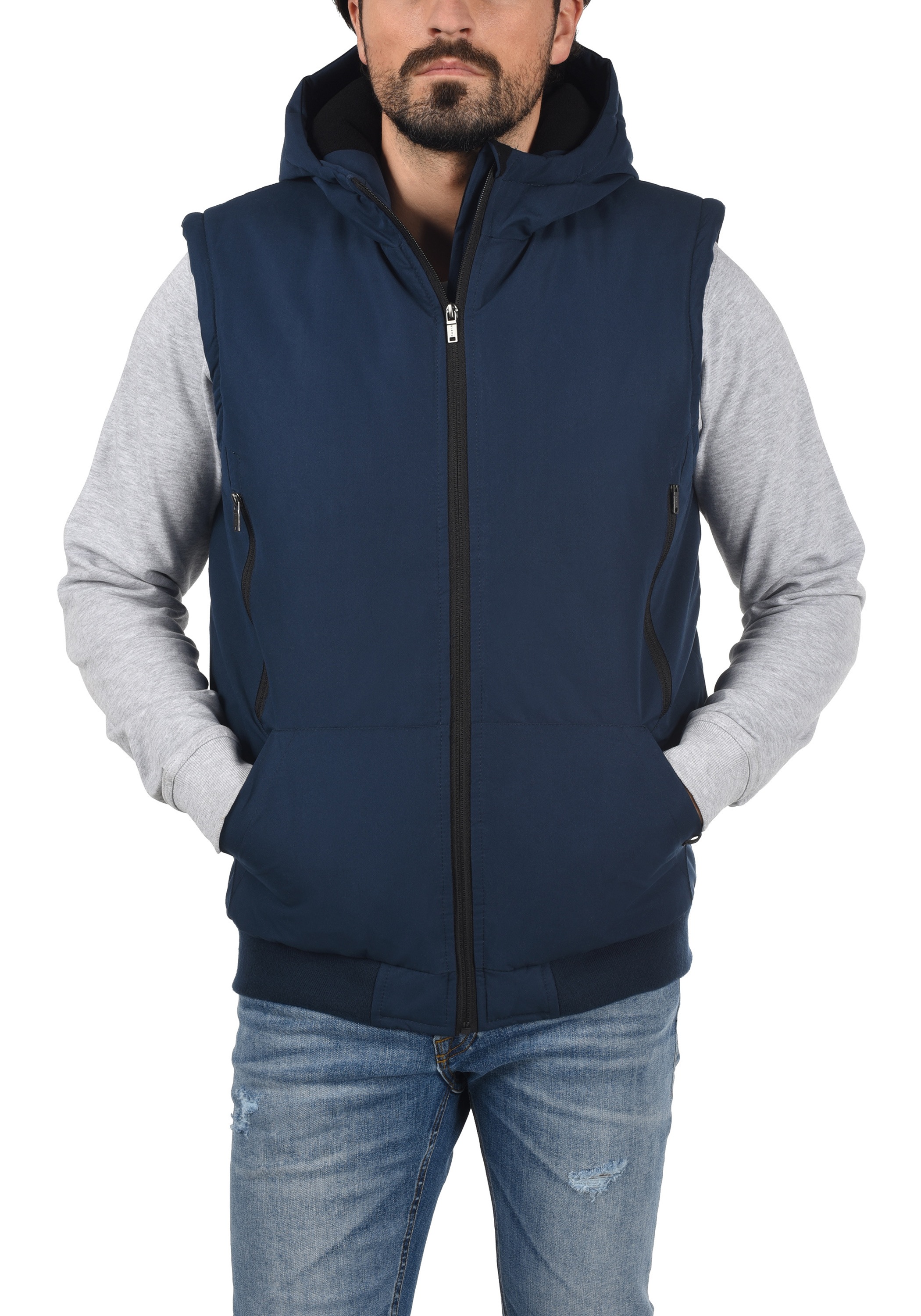 Blend Kurzweste "BHElano", Praktische Outdoor Weste mit Kapuze und Innentas günstig online kaufen