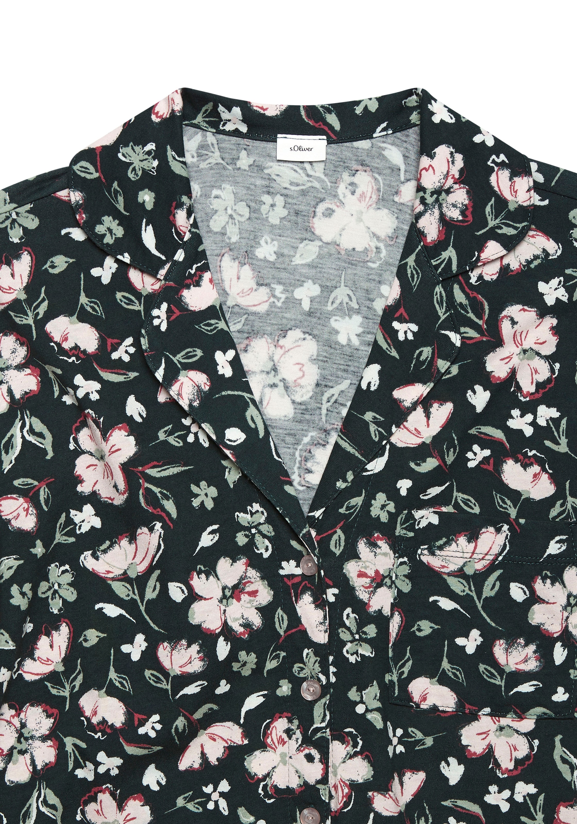 s.Oliver Pyjamaoberteil, mit schönem Alloverprint