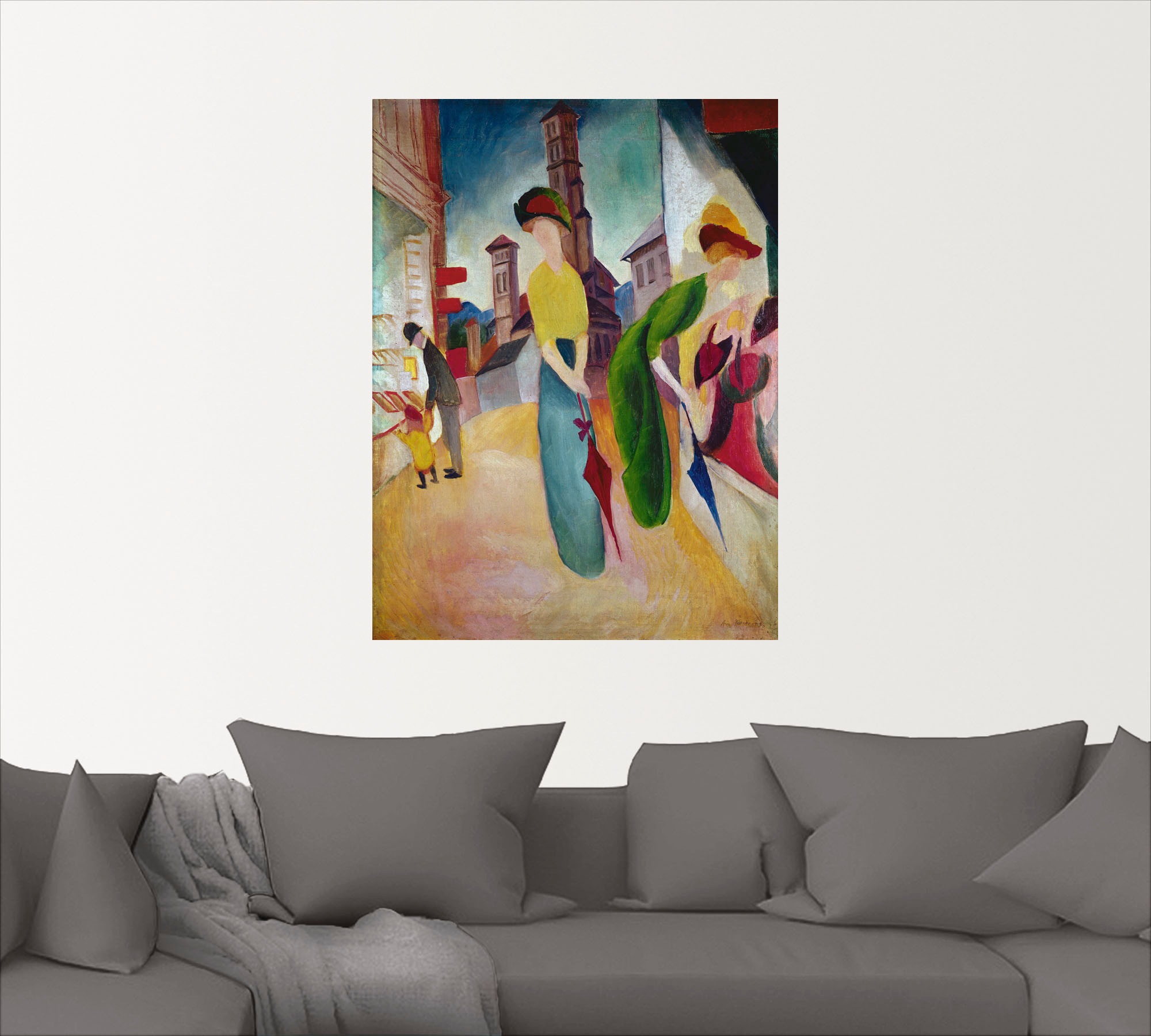 Artland Wandbild »Vorm Hutladen. 1913«, Frau, (1 St.), als Leinwandbild, Poster, Wandaufkleber in verschied. Größen