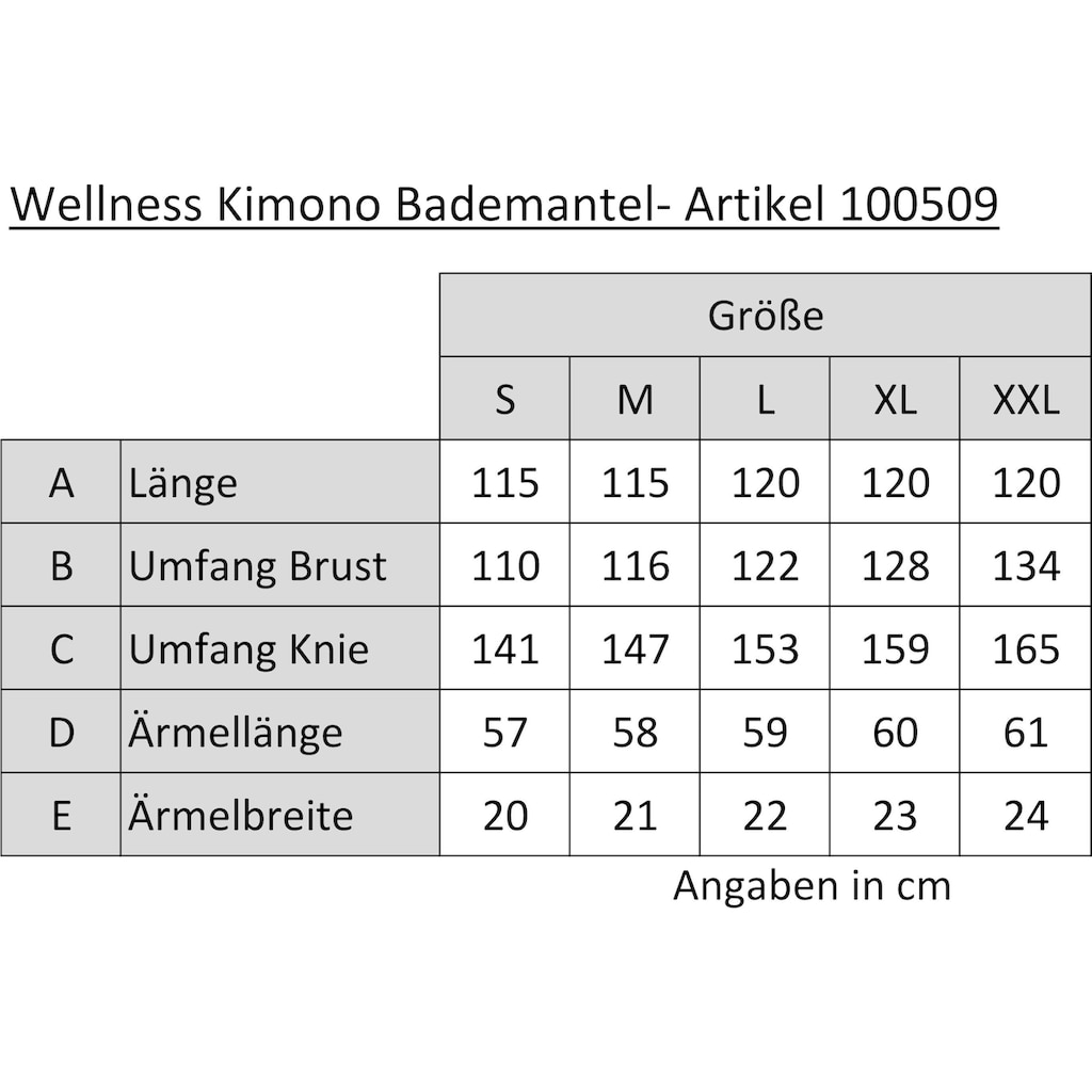 TOM TAILOR HOME Unisex-Bademantel »Wellness Kimono«, (1 St.)