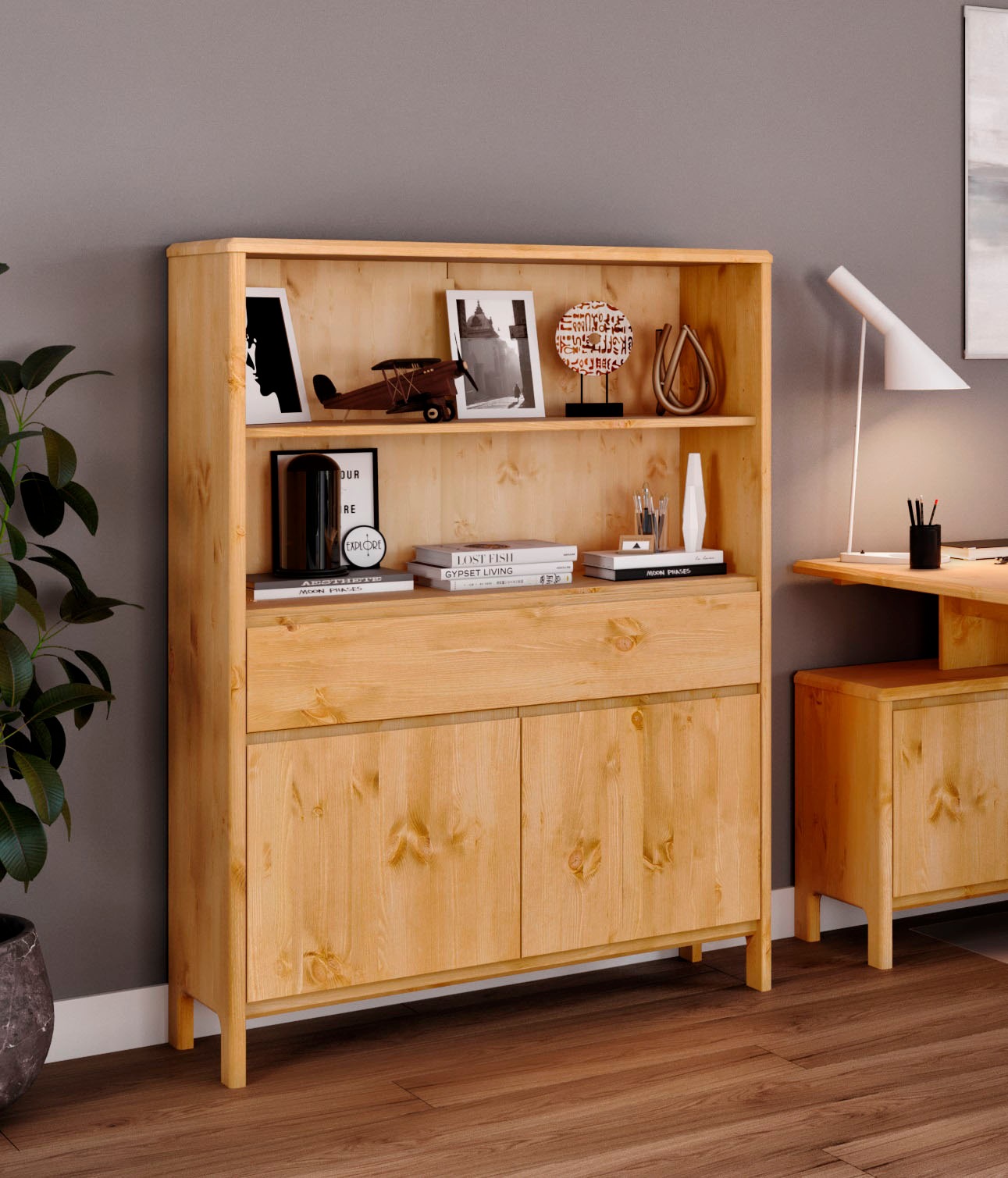 OTTO home Regal "Luven" zertifiziertes Massivholz, Breite 98 cm günstig online kaufen