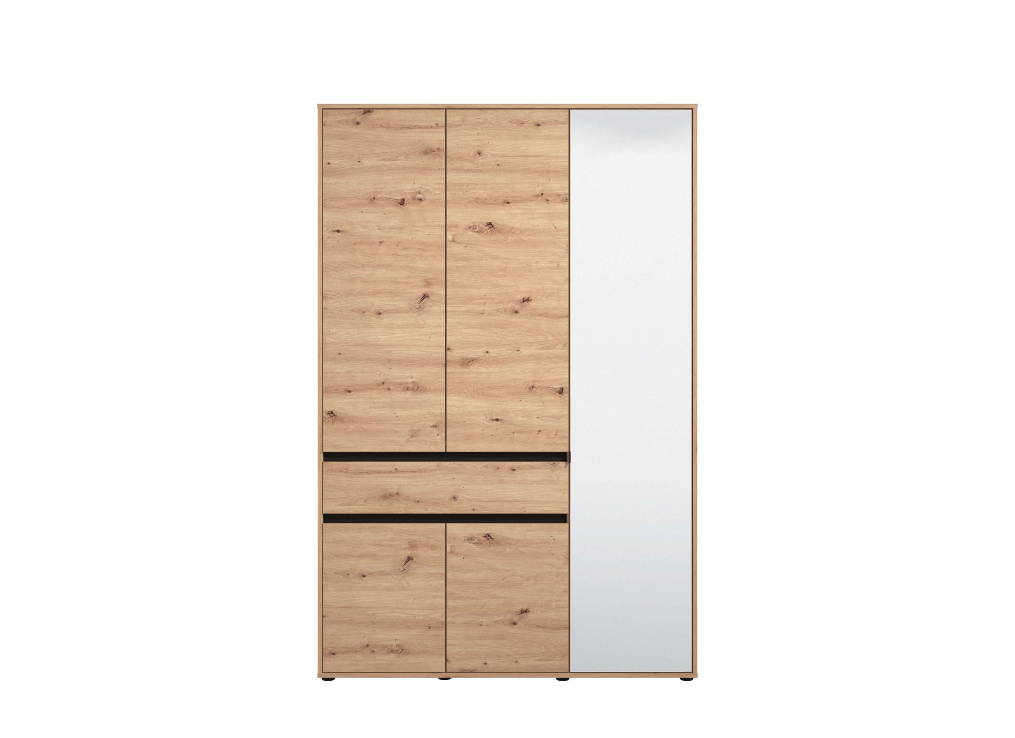 INOSIGN Kleiderschrank »Corbett, grifflose Optik, FSC-zertifziert, Made in Europe«, (138 oder 182,5cm breit, 211cm hoch und 54,5cm tief), mit Spiegel, 1 Schublade und Innenausstattung