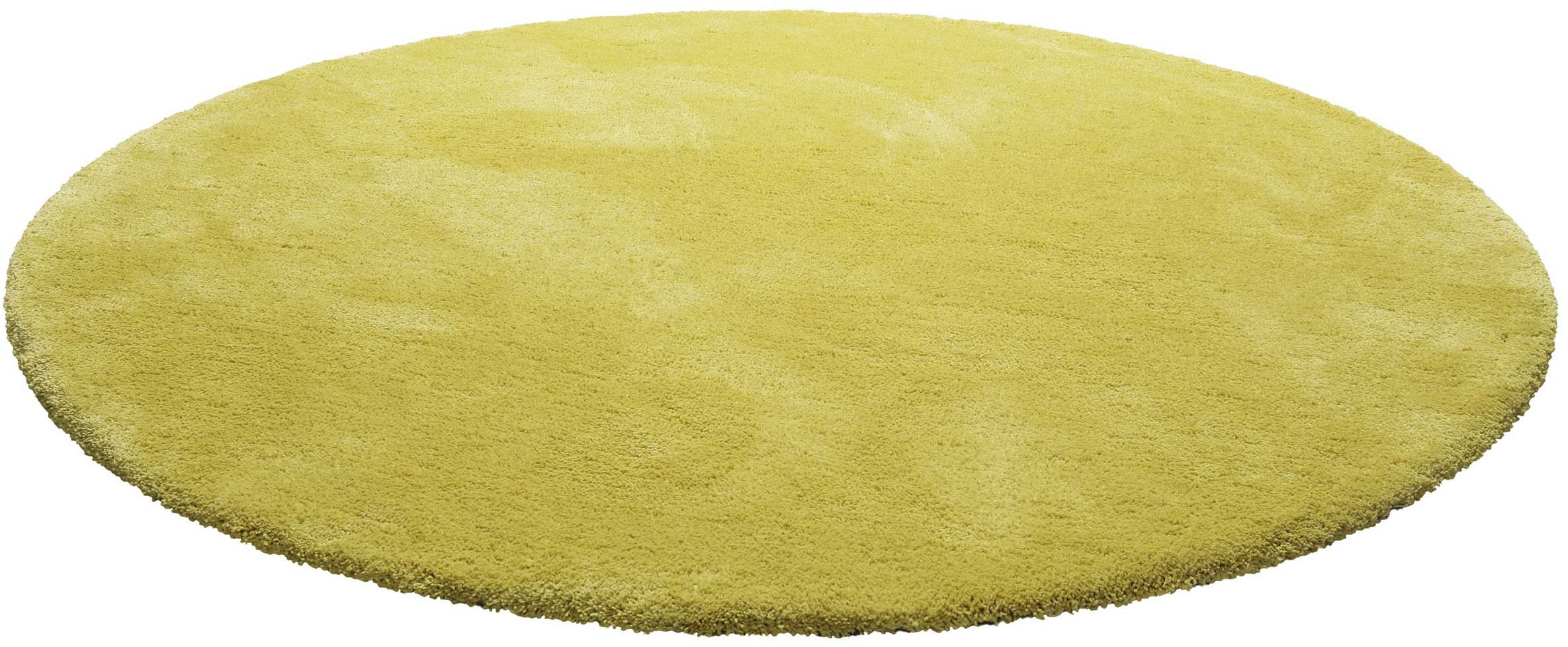 Homie Living Teppich »Pisa«, rund, 25 mm Höhe, Hochflor, Microfaser, uni, weich, Shaggy, Wohnzimmer, Schlafzimmer