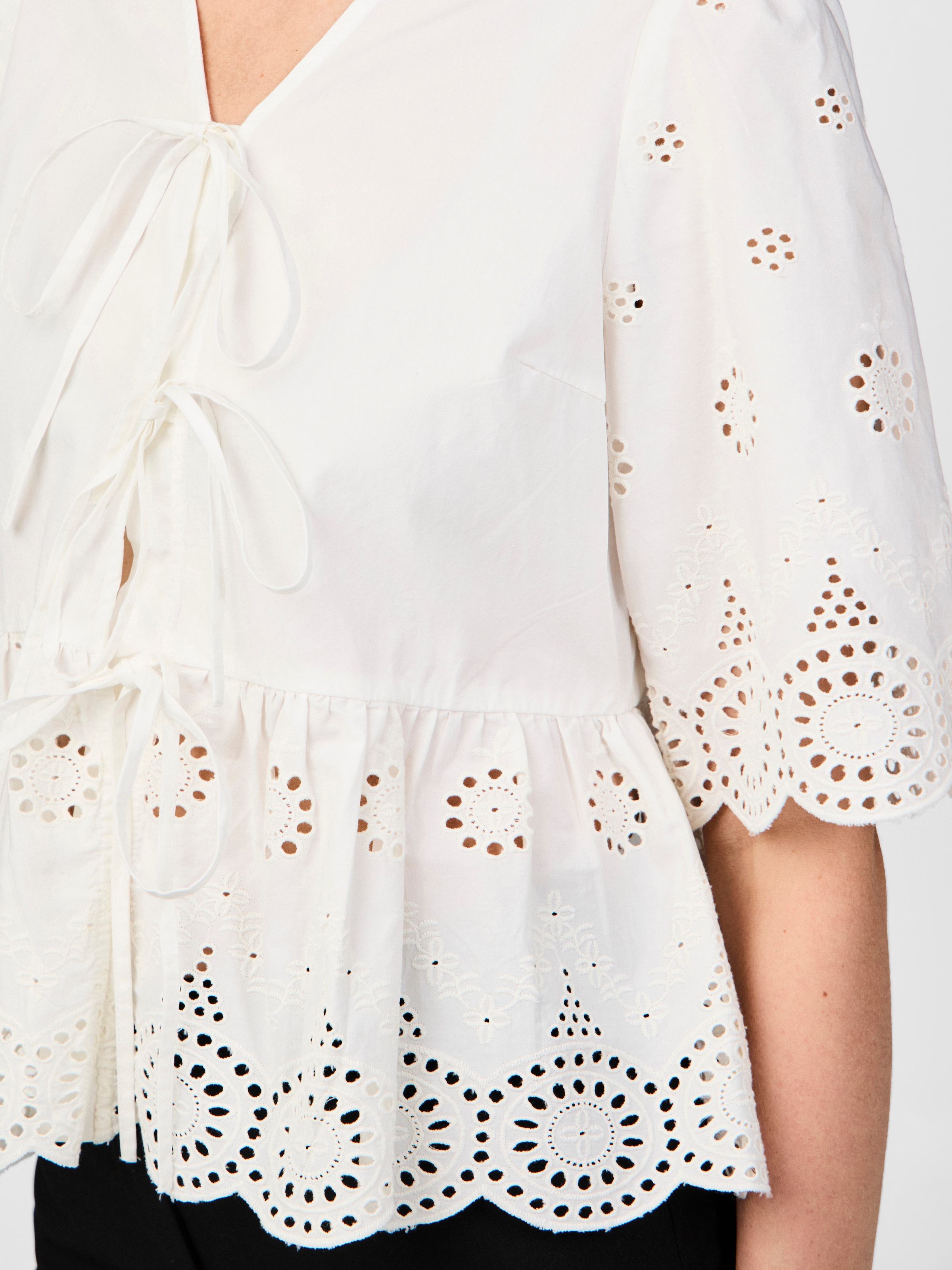 Yas Cornelia Short Sleeve Blouse Star White 38 2