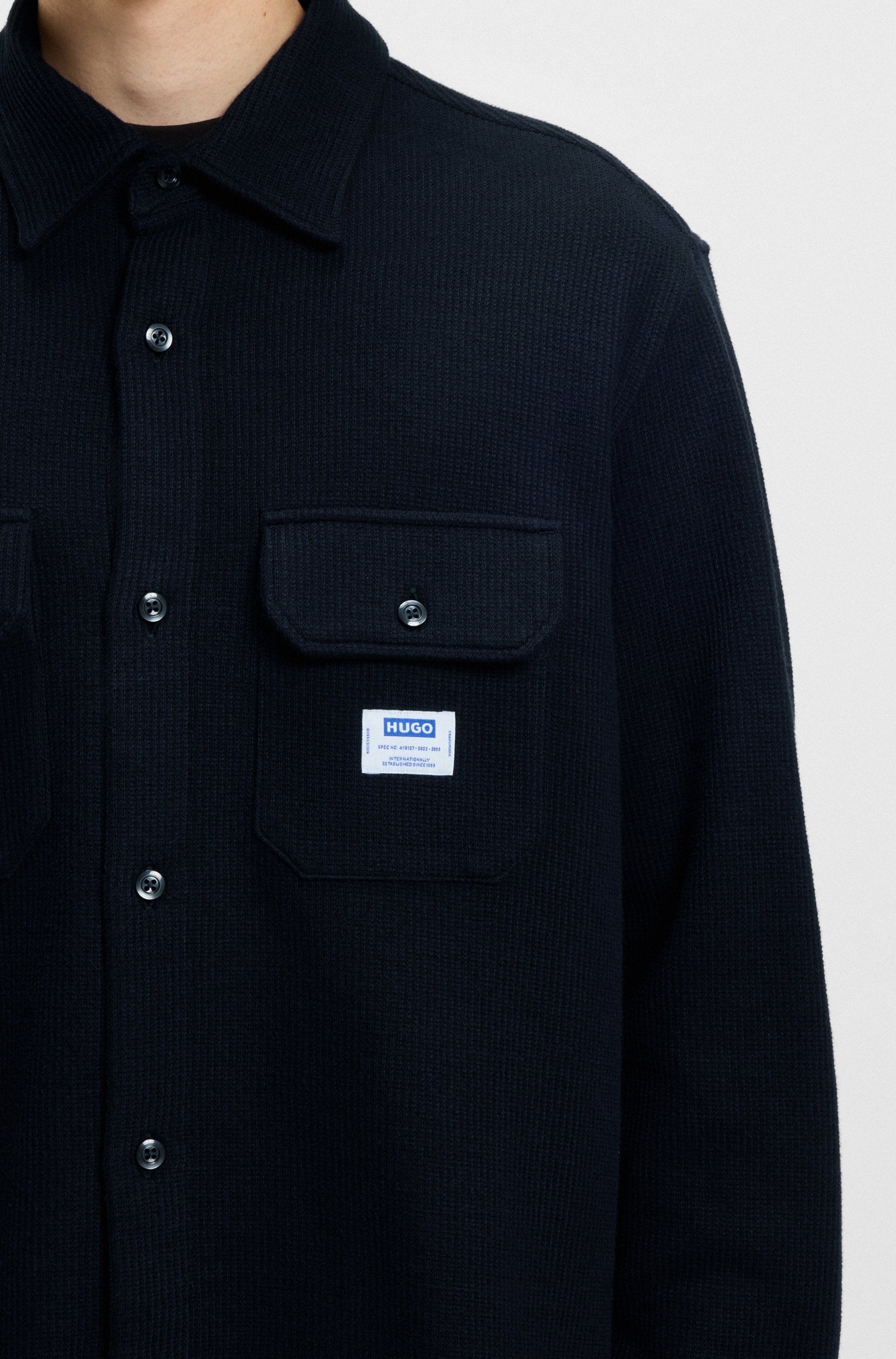 HUGO Blue Langarmhemd »Ekynone«, Oversize Fit