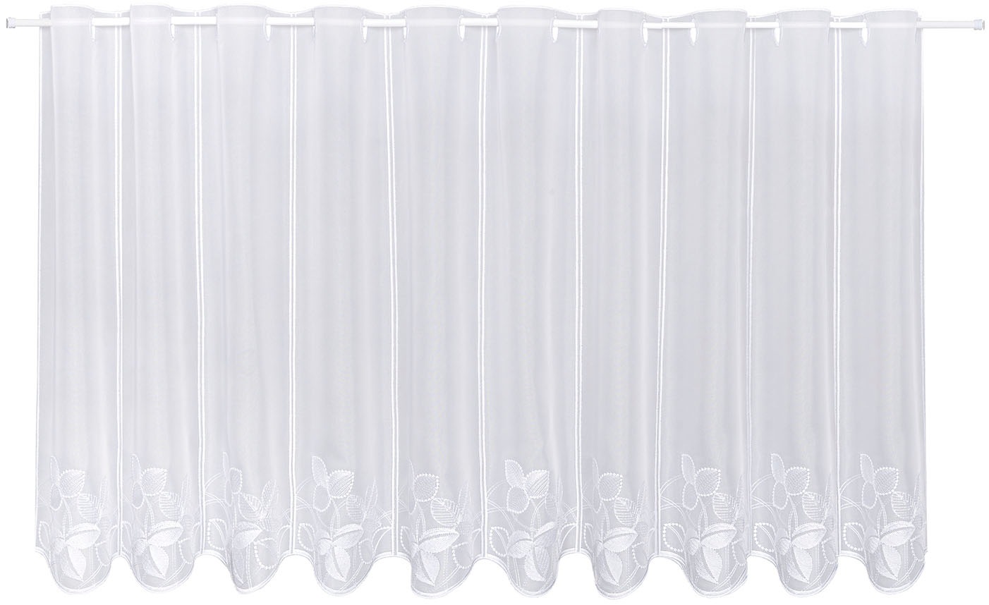 Thumbnail - Gerster Scheibengardine "Fabia, nach Maß" Durchzuglöcher 1 Stk. tlg. SB-Bistro "Fabia", maßgenaue Anfertigung