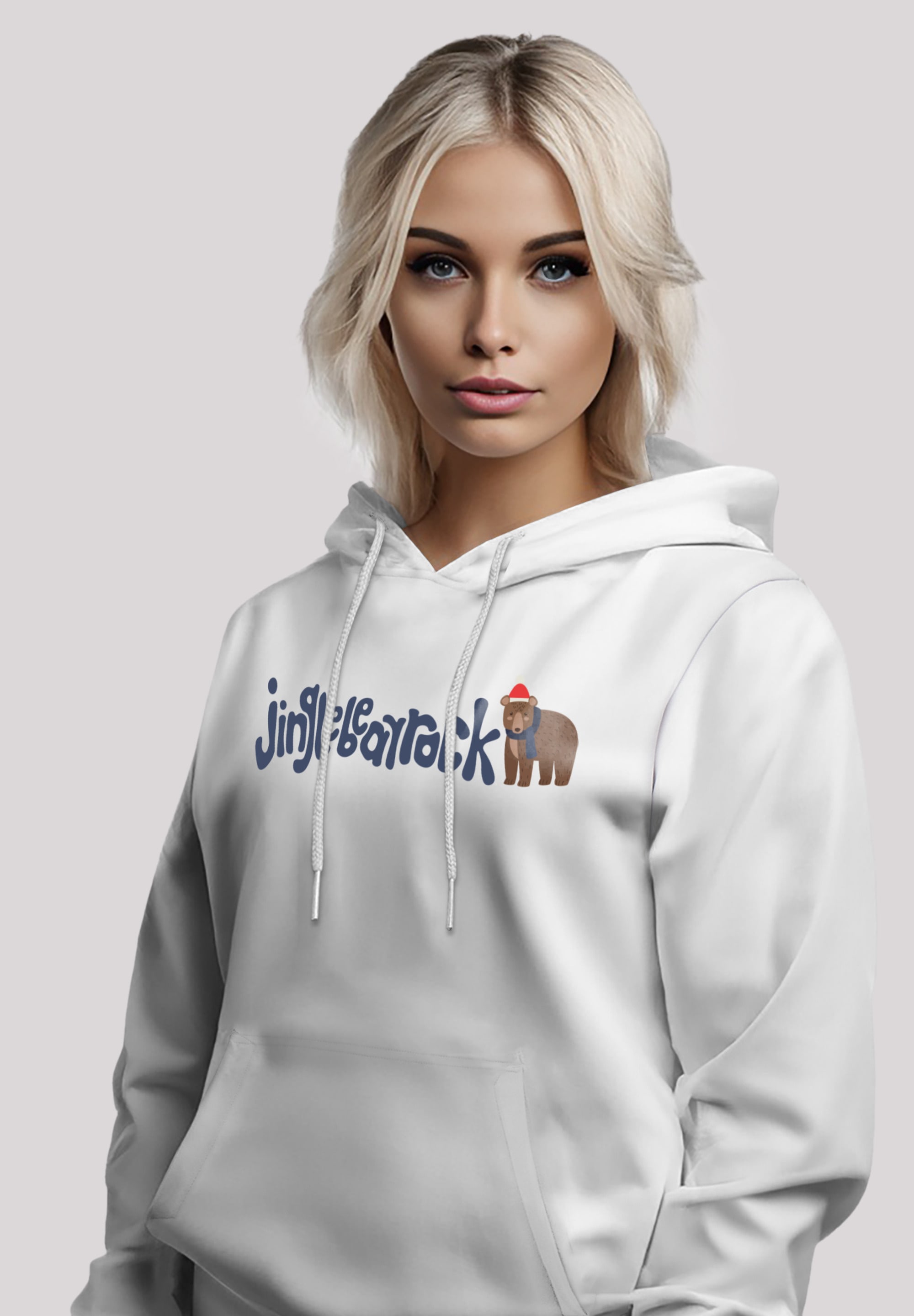 F4NT4STIC Kapuzenpullover »Christmas Jingle Bear Rock«, Premium Qualität, Rock-Musik, Band