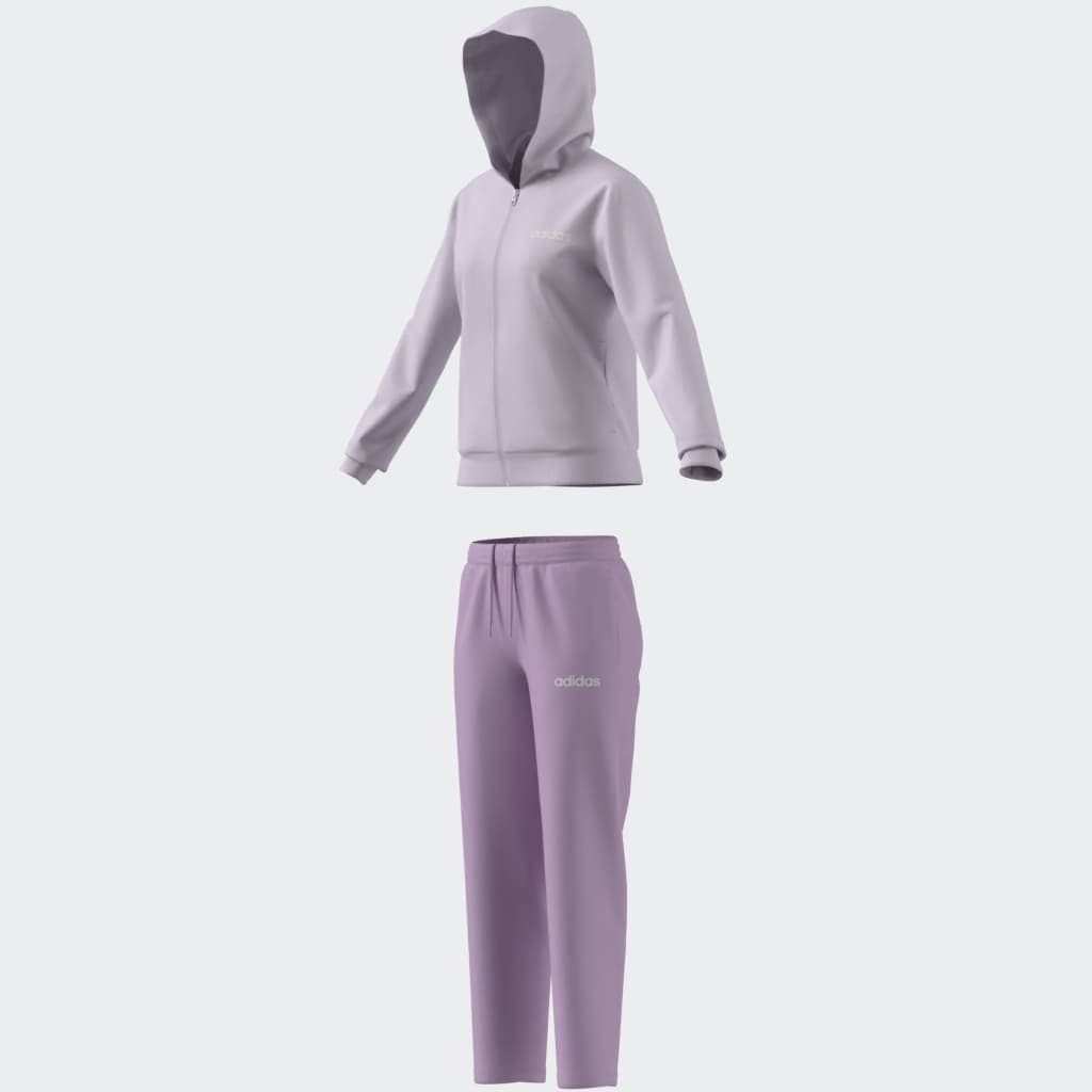 adidas Sportswear Trainingsanzug »W LINEAR TS«, (2 tlg.), Trainingsjacke mit Kapuze, Tracksuit