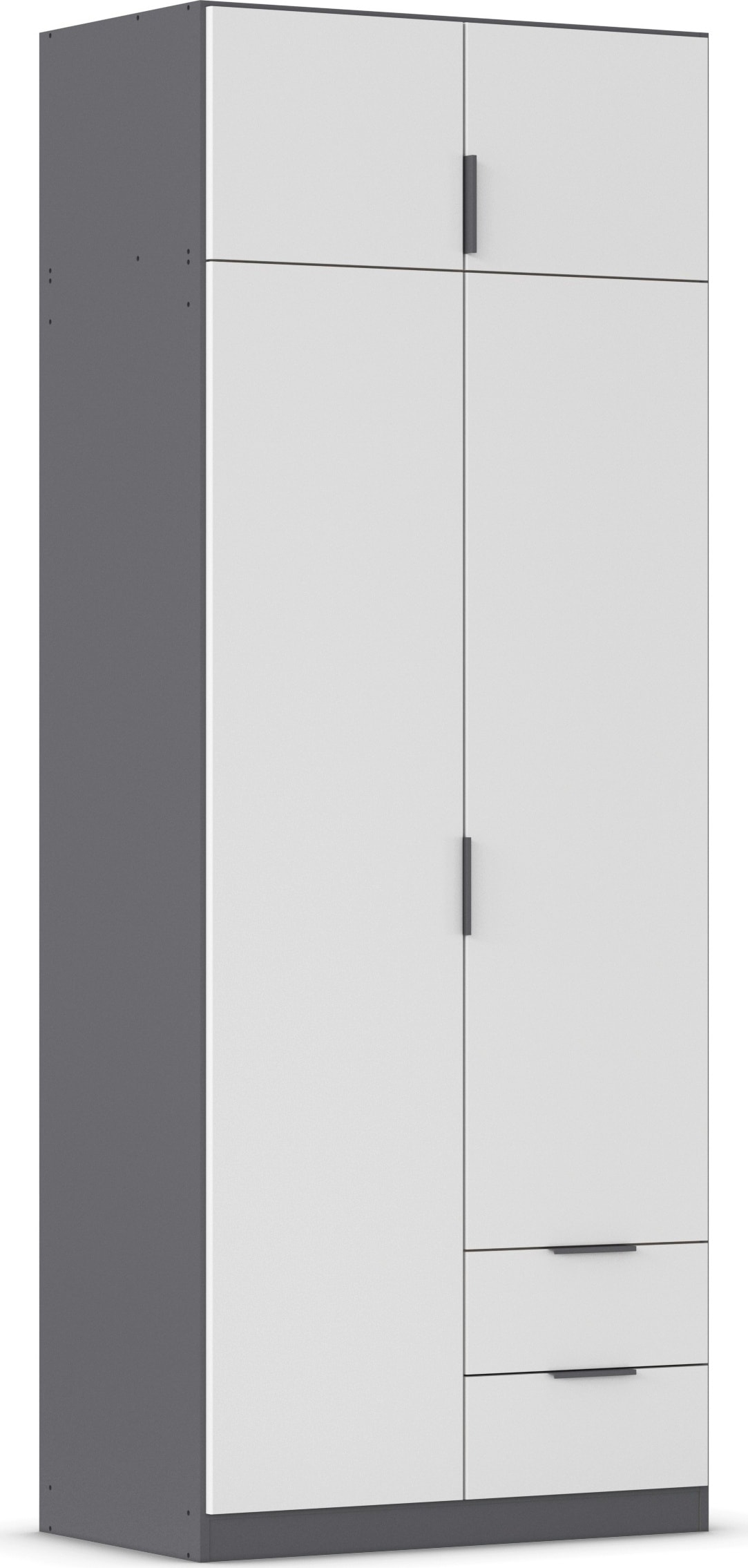 rauch Kleiderschrank "Drehtürenschrank Schrank Garderobe Ankleide Schlafzimmer LAGOA" 3 verschiedene Ausstattungen BASIC/CLASSIC/PREMIUM (inkl. SOFT-CLOSE), mit geräumigen Schubladen, optional mit Aufsatz MADE IN GERMANY