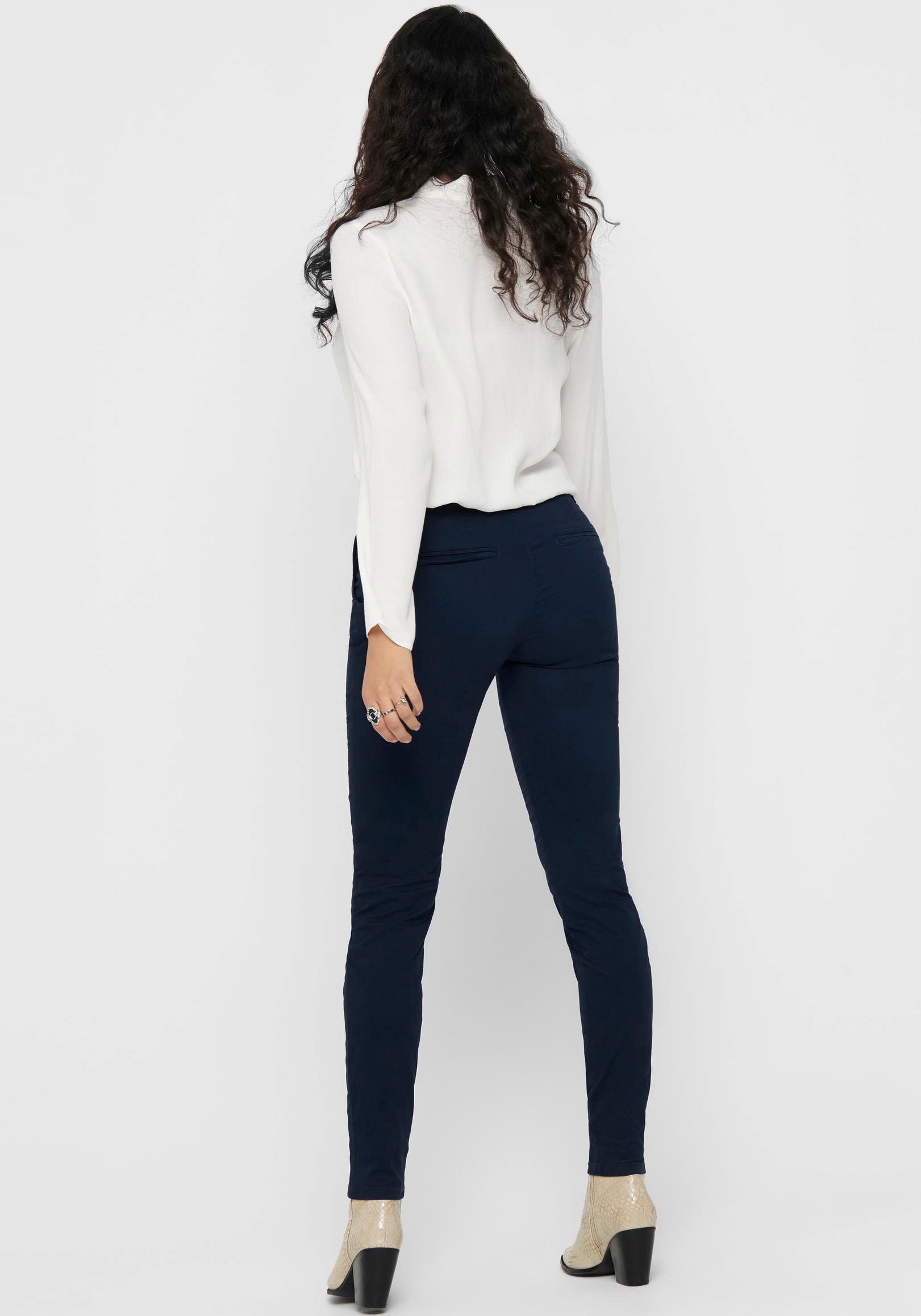 ONLY Chinohose »ONLPARIS REG CHINO PANT«, gepflegte Hose mit schmaler Beinform
