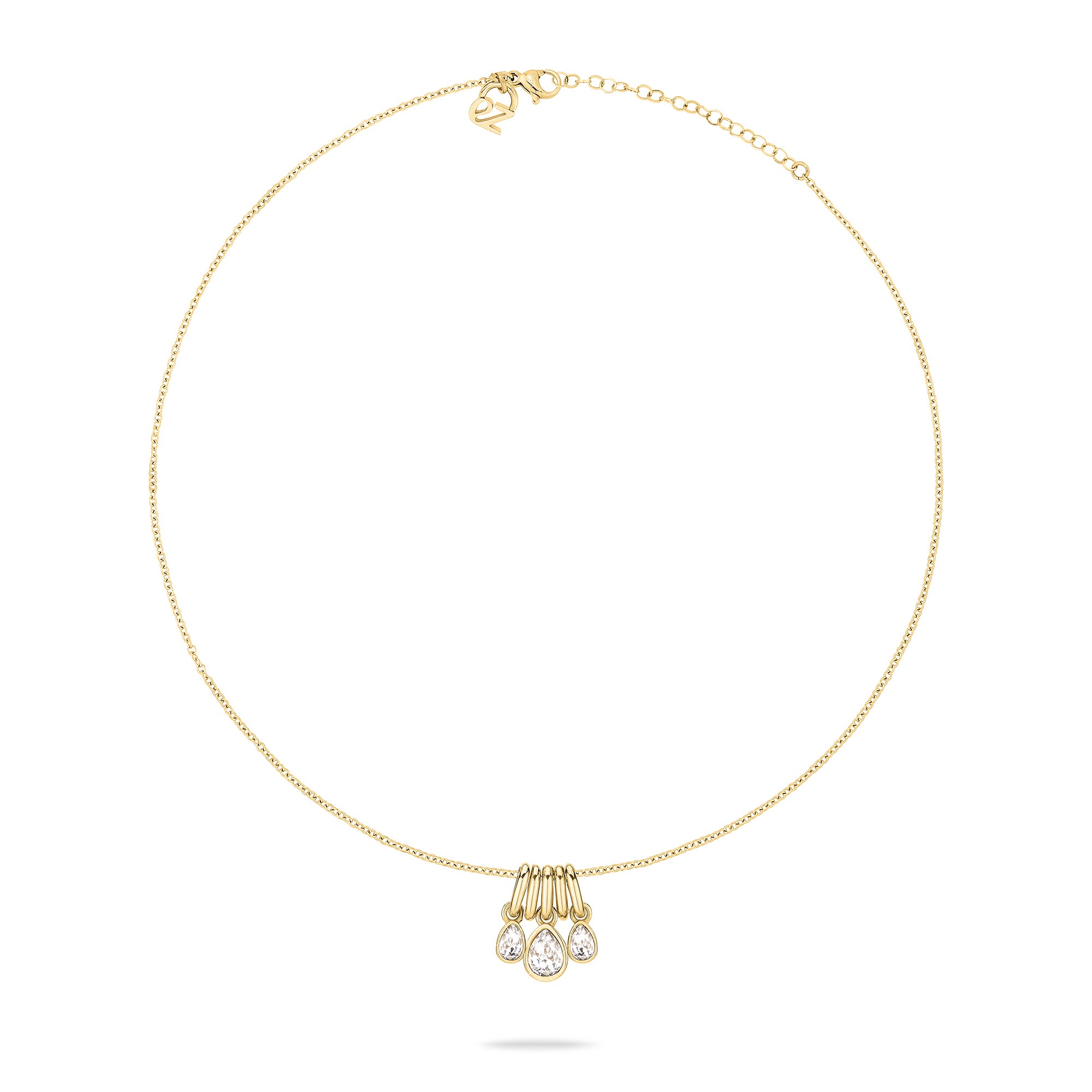Echtzeit Kette mit Anhänger »Schmuck Geschenk Edelstahl Halskette Like Diamonds Tropfen«, mit Glasstein