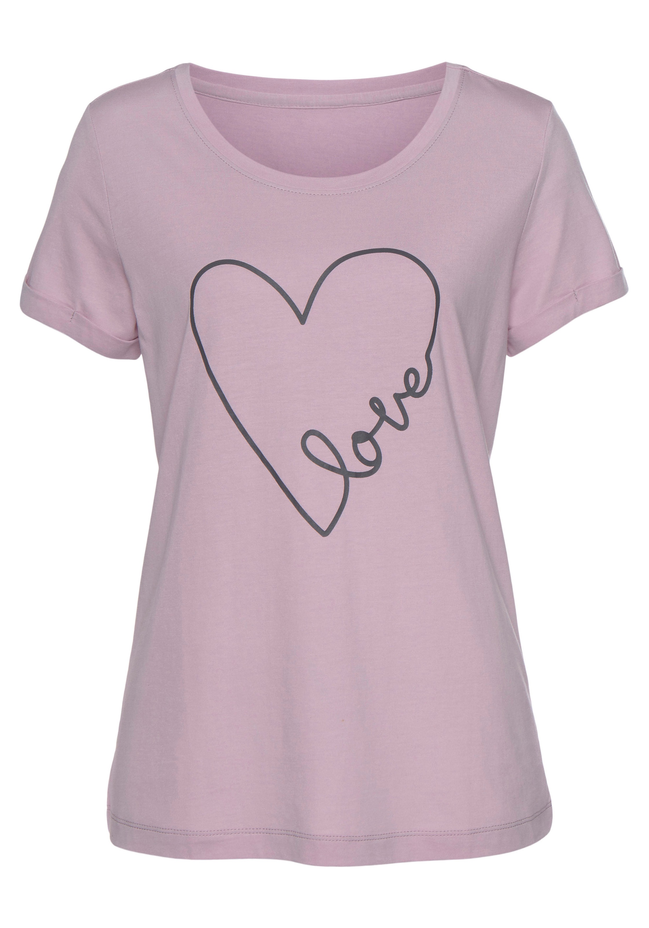 Vivance Dreams Shorty Set, 2 Stk. tlg., mit süßem Herzchendruck günstig online kaufen