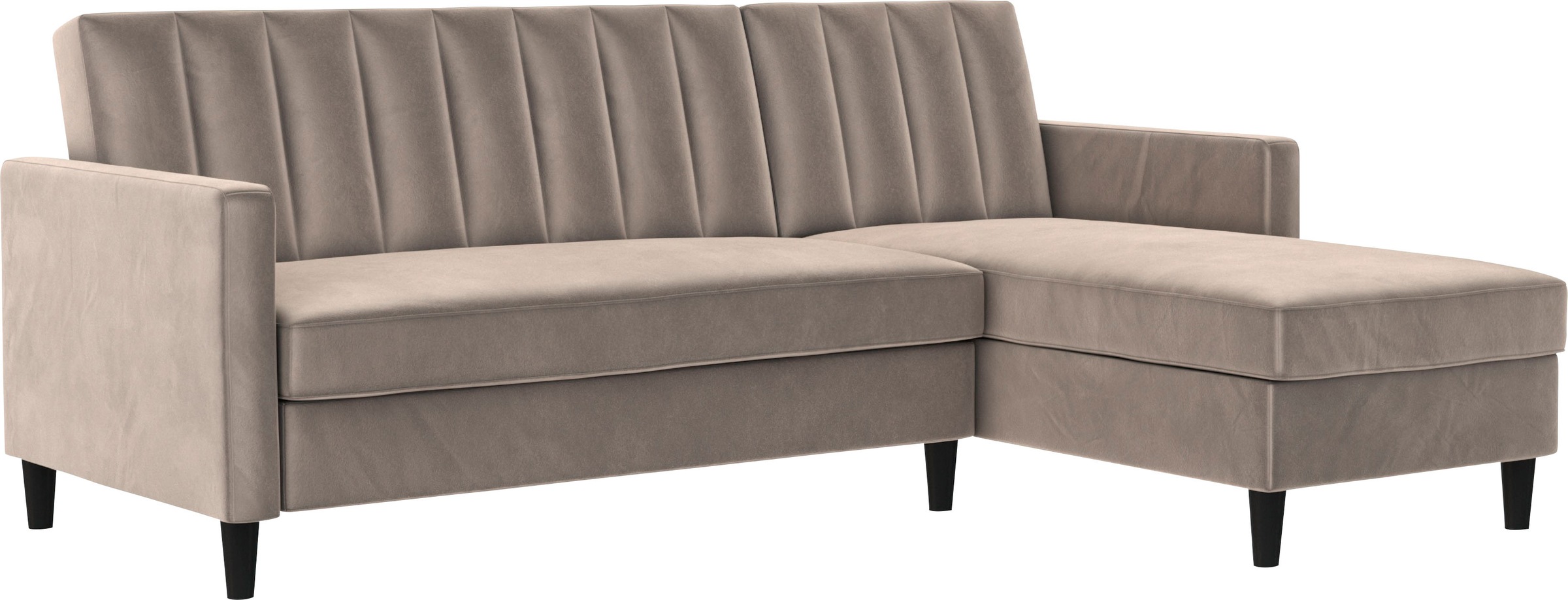 Thumbnail - Dorel Home Ecksofa "Celine, L-Form," mit Bett-Funktion und Stauraum. Recamiere beidseitig montierbar