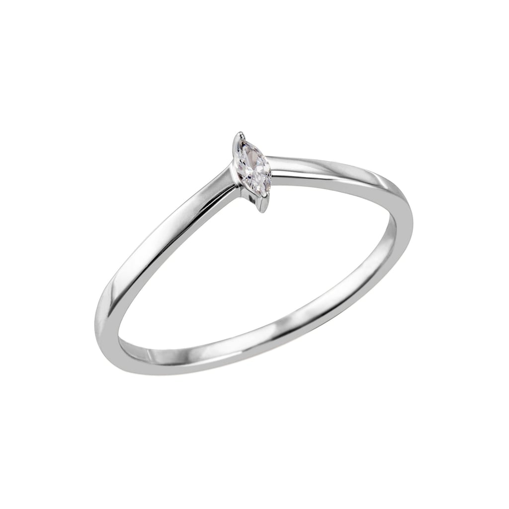 Firetti Fingerring »Schmuck Geschenk Silber 925 Silberring Ring Navette gefasst glitzernd«