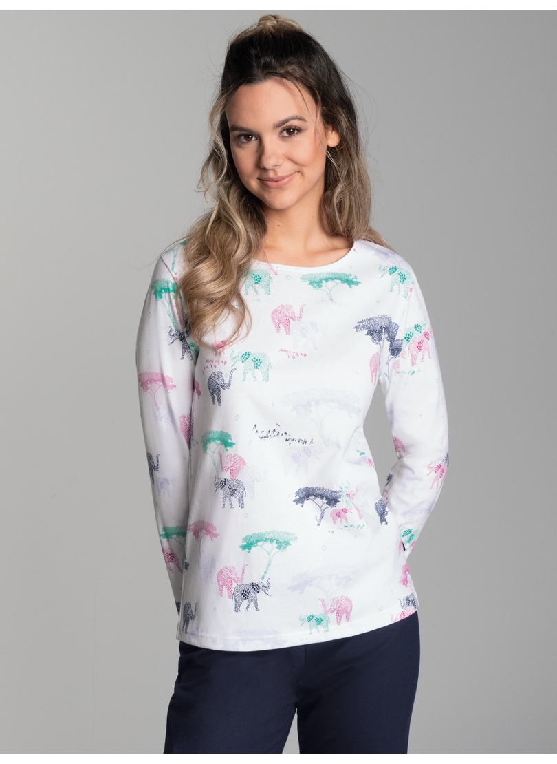 Trigema Schlafanzug "TRIGEMA Pyjama Oberteil mit Allover Safari-Print" 1 St günstig online kaufen