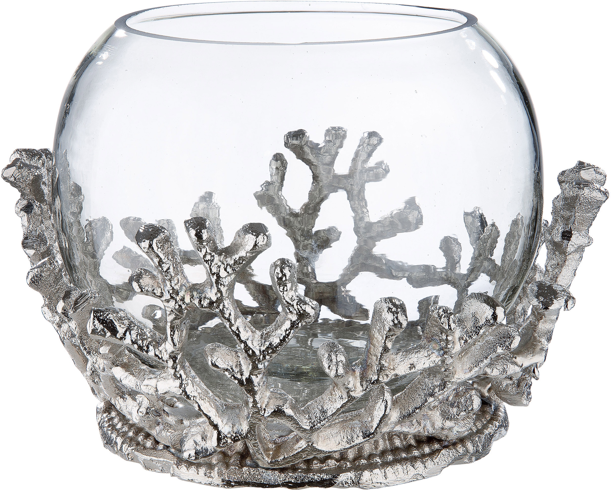 GILDE Windlicht »Koralle, Weihnachtsdeko«, (1 Aluminium und Glas St.), | BAUR aus kaufen