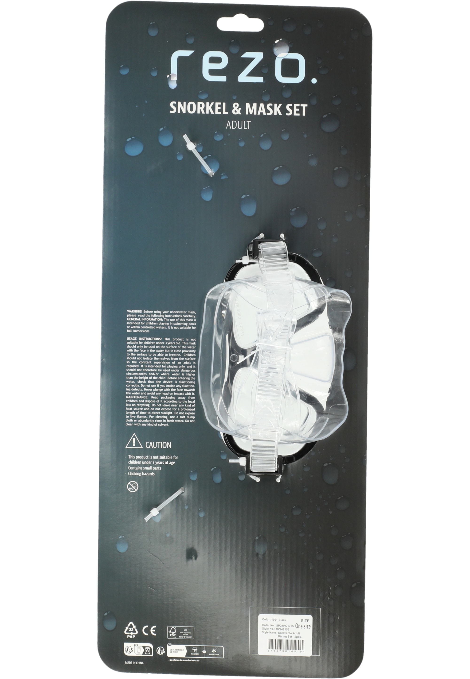 Rezo Taucherbrille »Sotavento« mit cleverem Wasserstopp