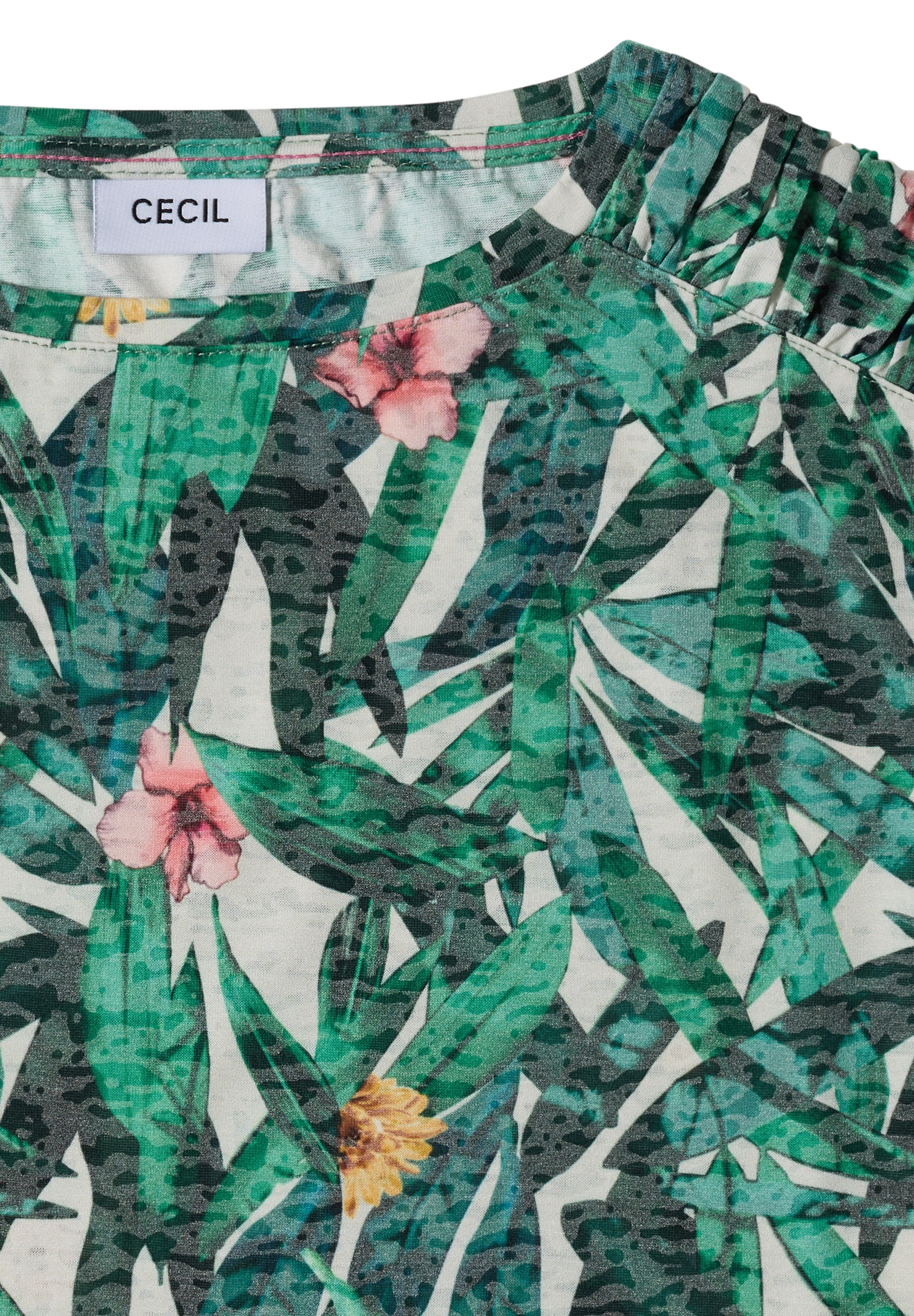 Cecil Print-Shirt mit Tunnelzug am Saum