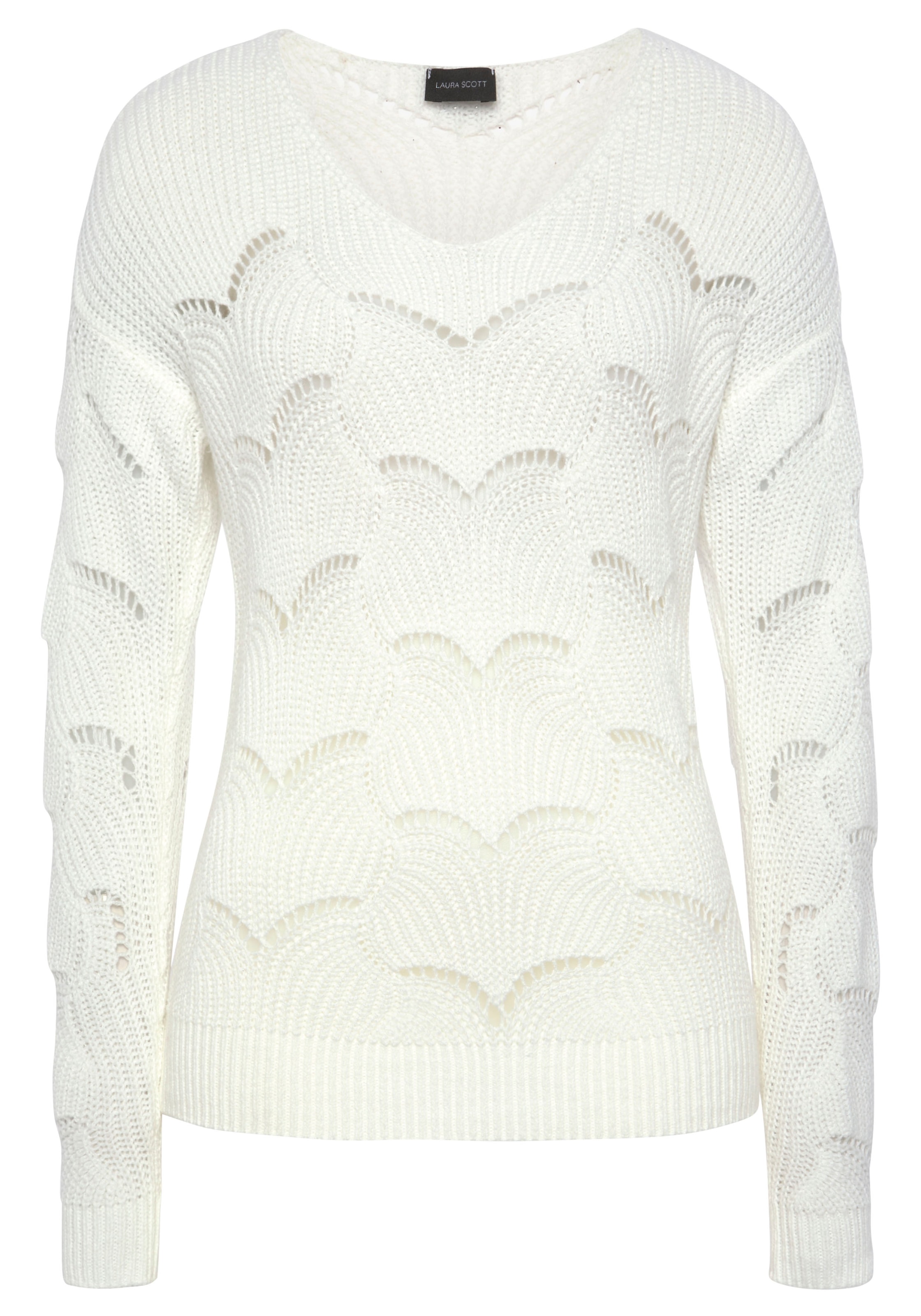 Laura Scott Strickpullover, mit modischem Strickmuster