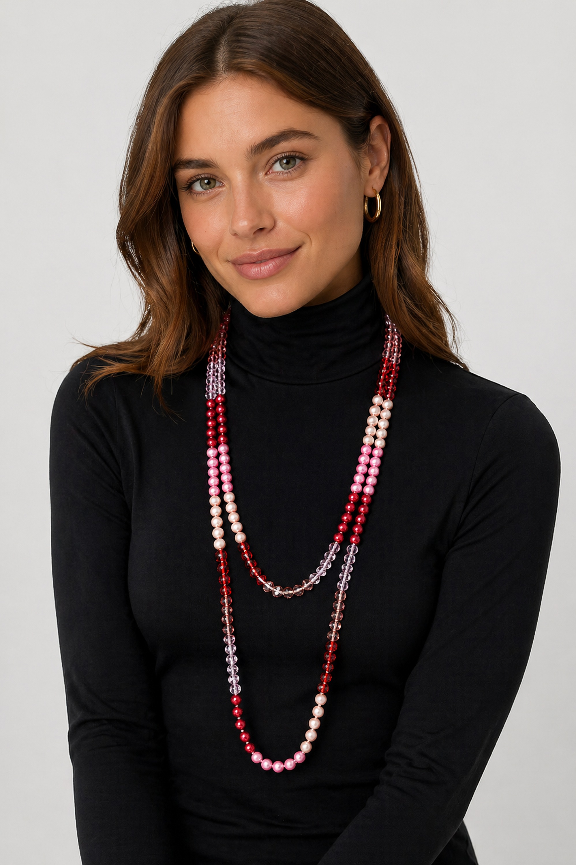 COLLEZIONE ALESSANDRO Lange Kette »Caitlin« unterschiedlichen Glasperlen
