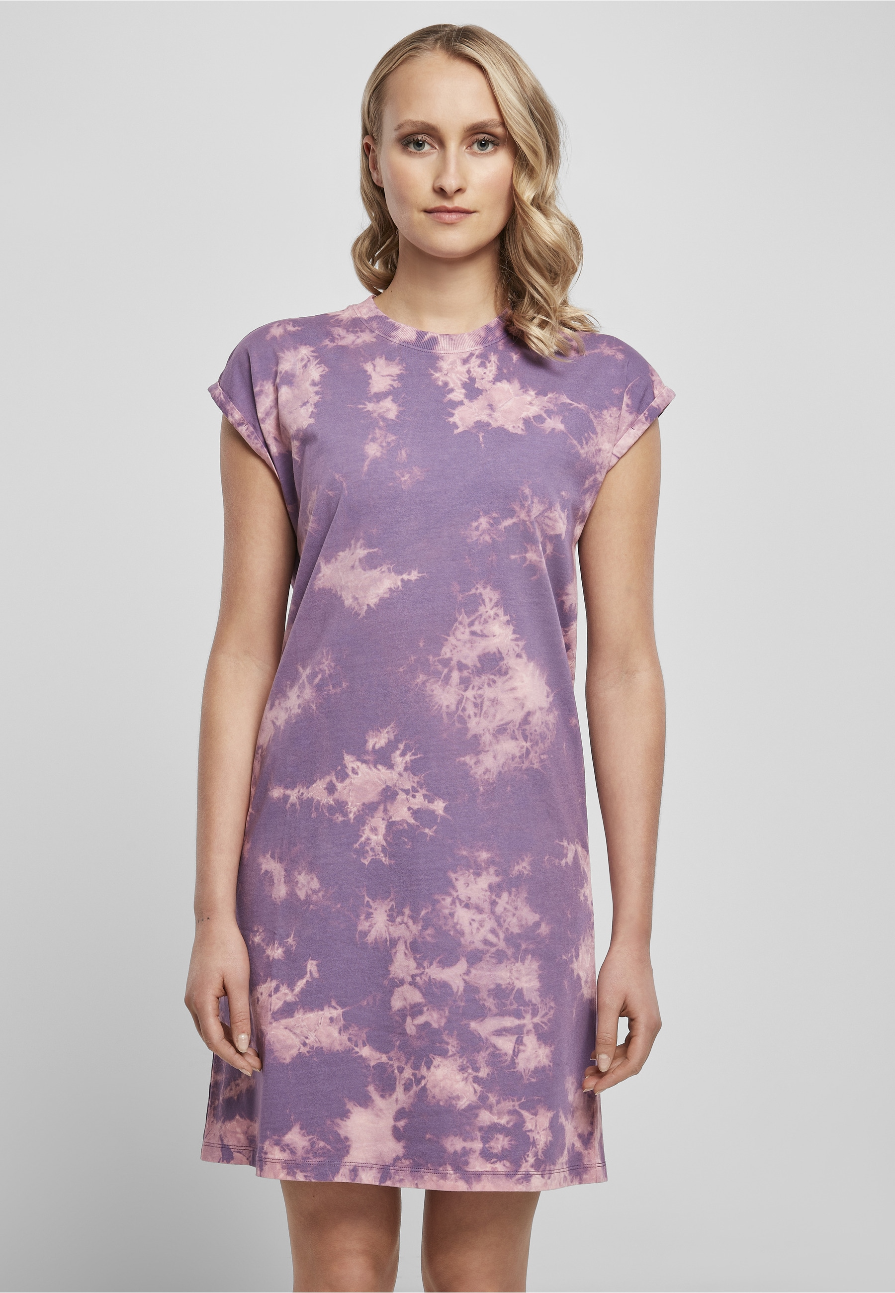 URBAN CLASSICS Shirtkleid »Urban Classics Damen Ladies Bleached Dress« 1 Stk. tlg.