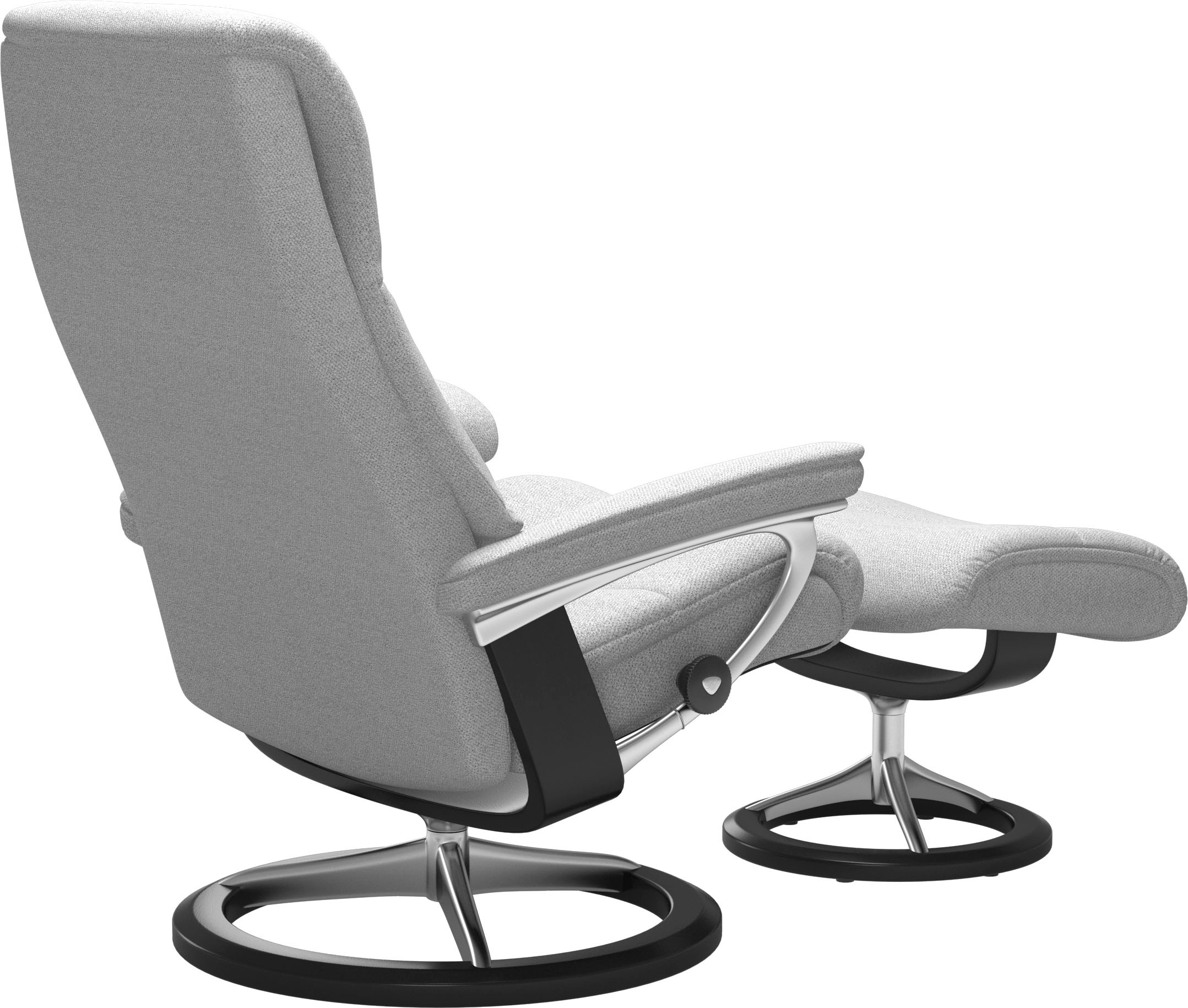 Stressless® Relaxsessel »View«, (Set, Relaxsessel mit Hocker), mit Signature Base, Größe S,Gestell Schwarz
