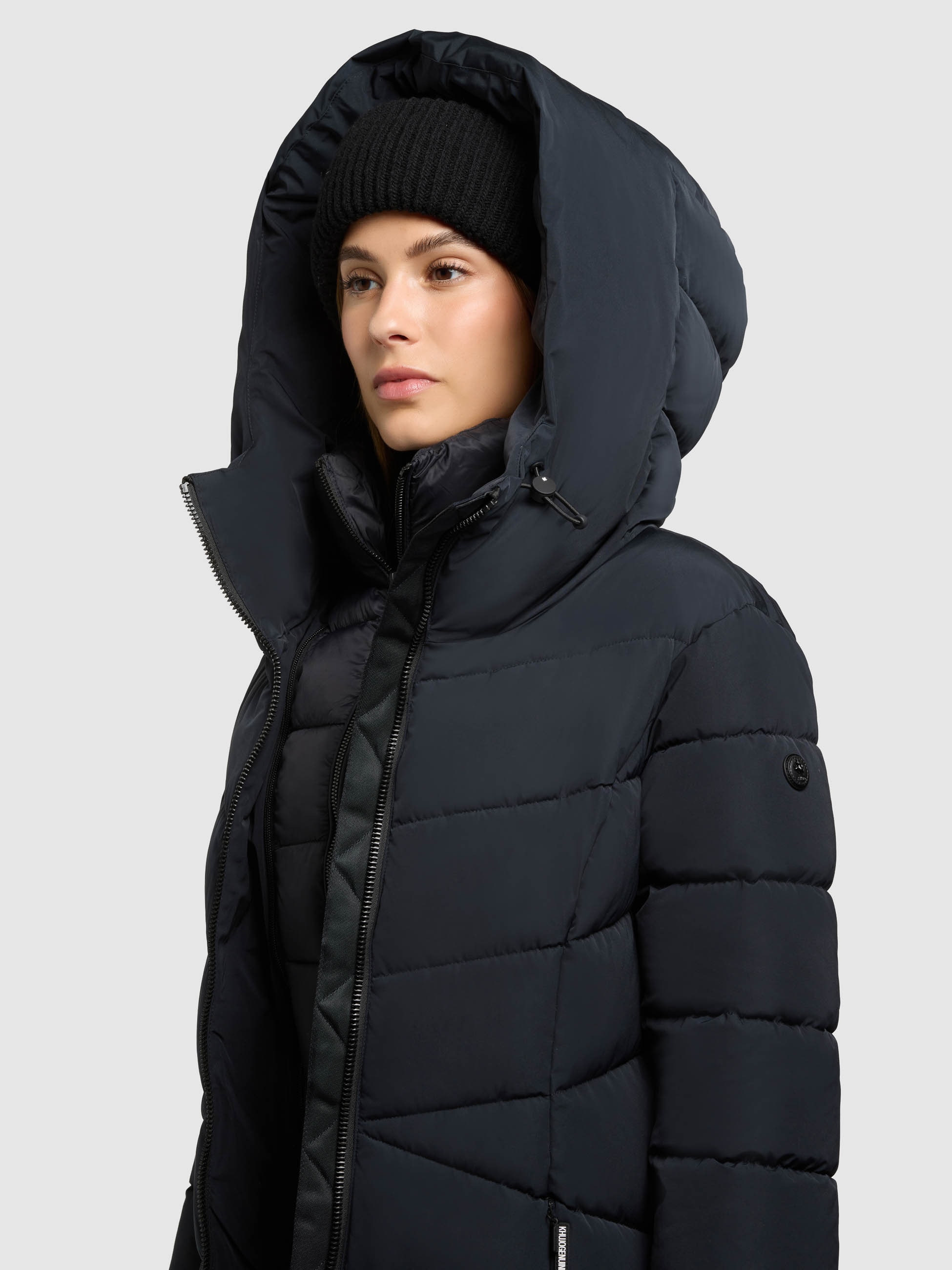 khujo Steppmantel "FISKA" Kapuze mit elastischem Kordelzug günstig online kaufen