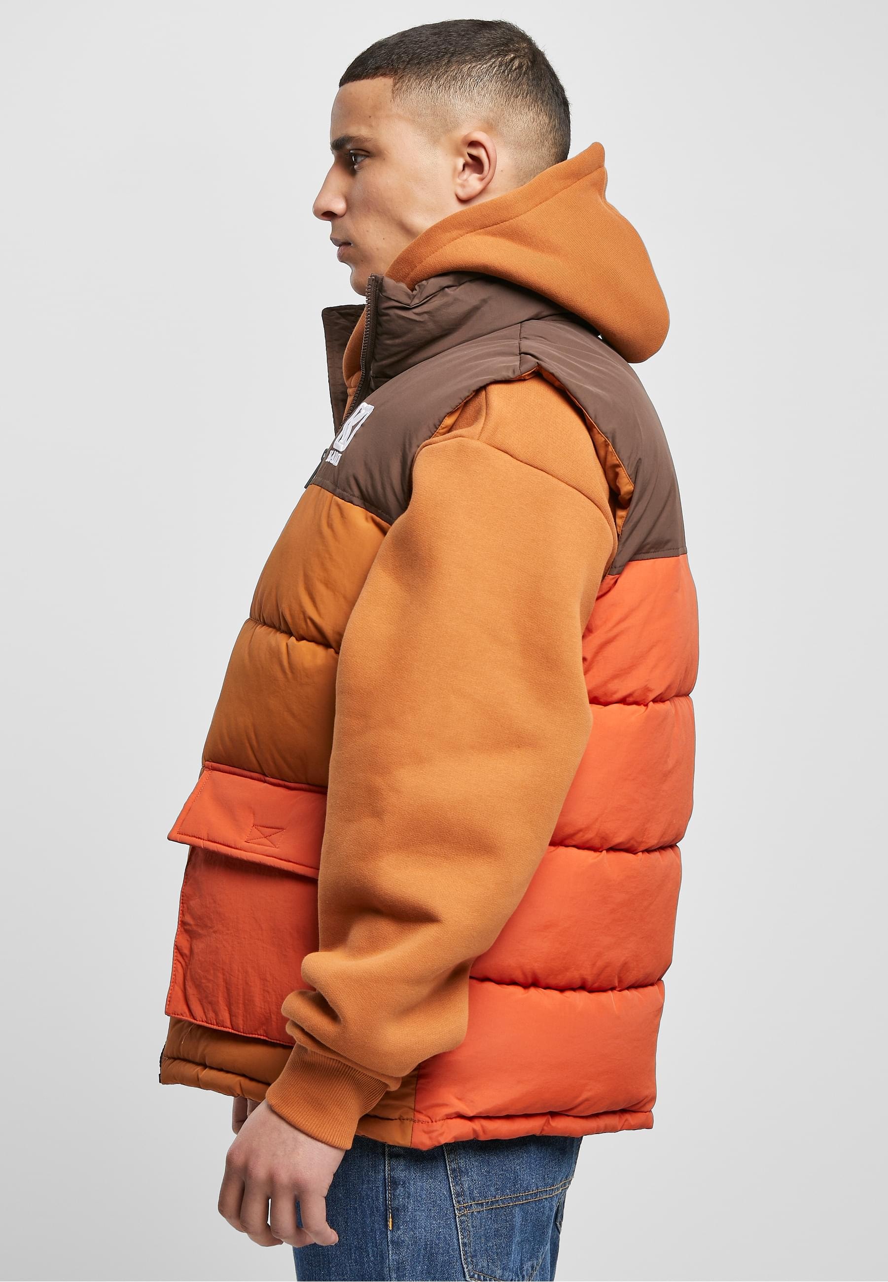 Karl Kani Steppweste »Karl Kani Herren KM224-020-1 KK OG Block Puffer Vest«, (1 tlg.)