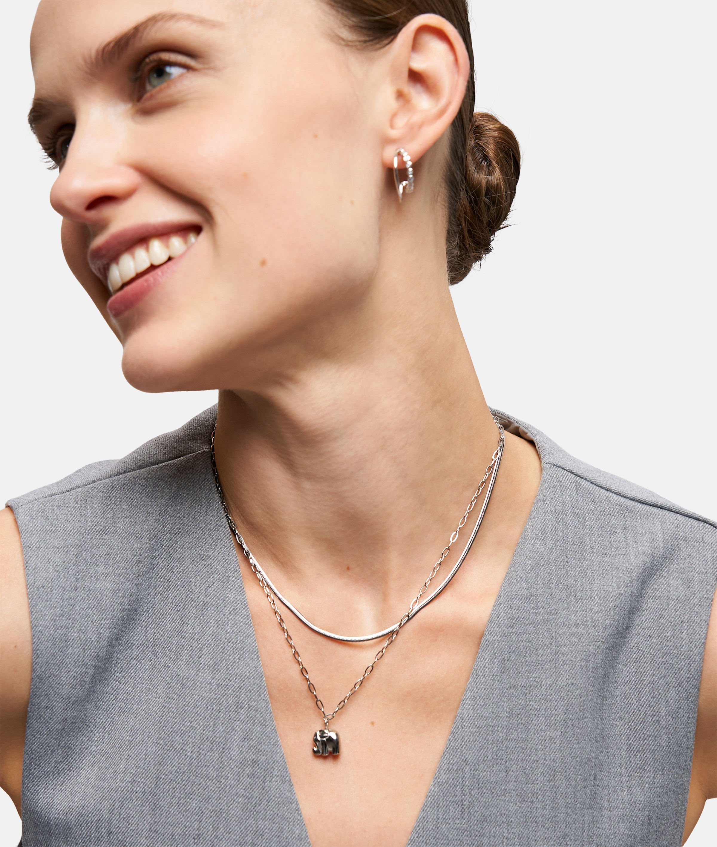 Tamaris Paar Creolen »Schmuck Geschenk Silber 925 Ohrringe Tiny Glimmer«, mit Zirkonia (synth.)