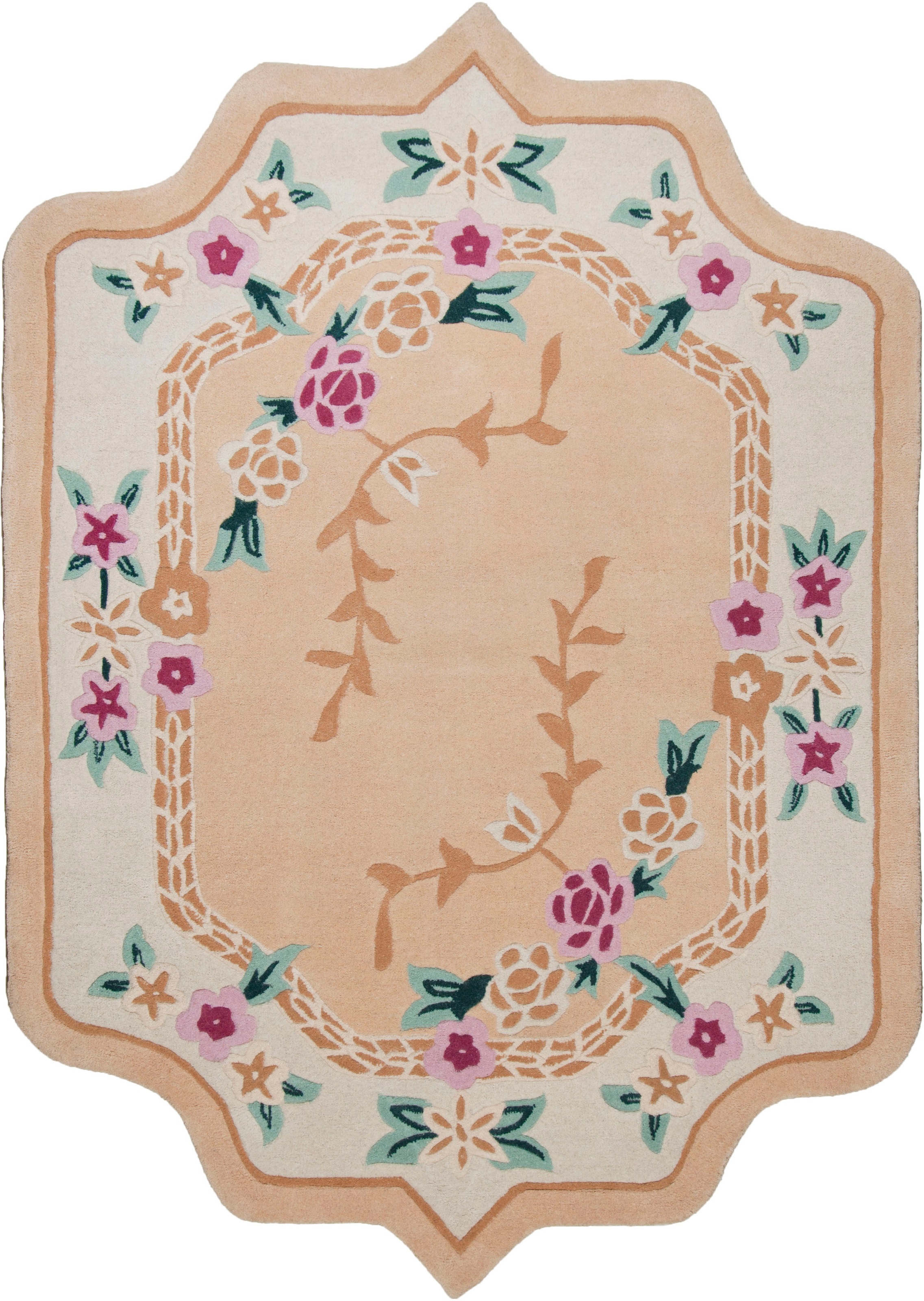 THEKO Wollteppich "Lifou" blumenförmig 14 mm Höhe reine Wolle, handgewebt, günstig online kaufen