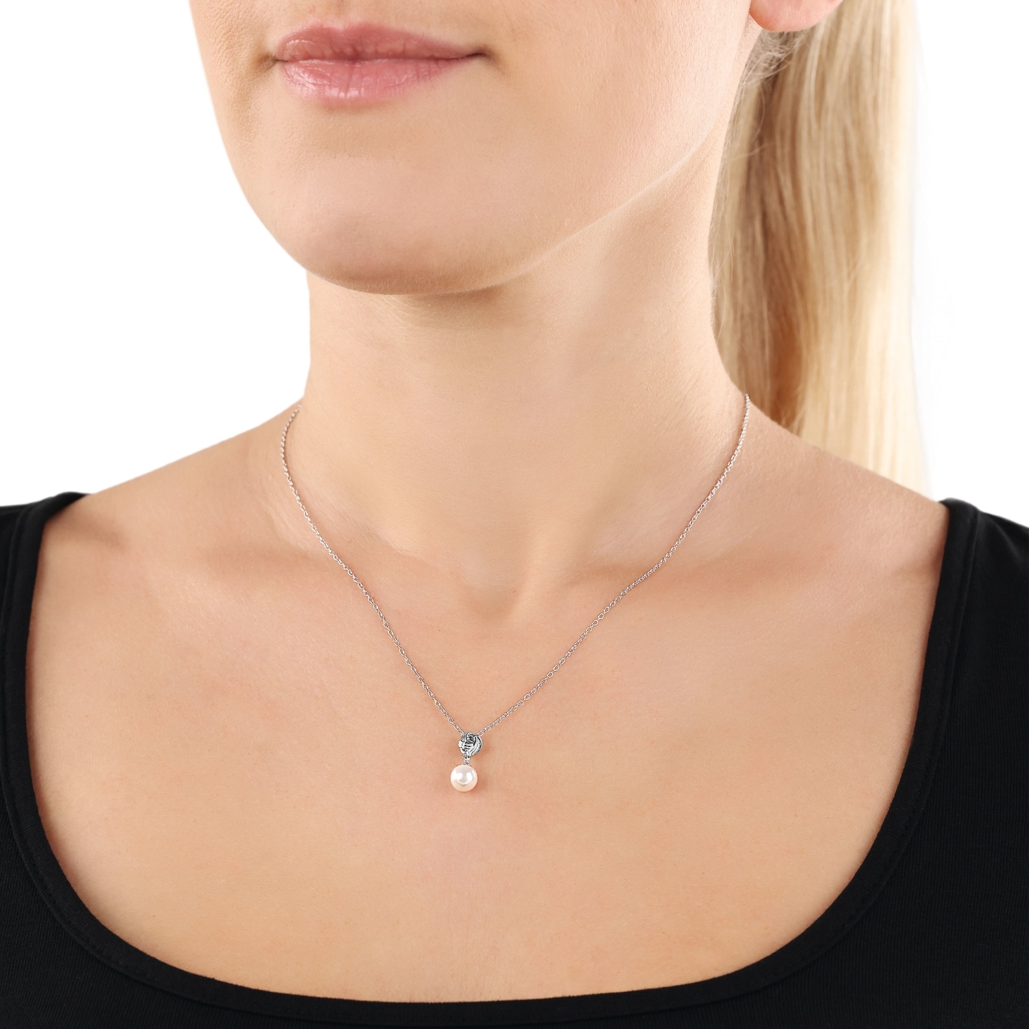 Amor Kette mit Anhänger »Knoten-Otpik, 2038055«, mit Muschelkernperle