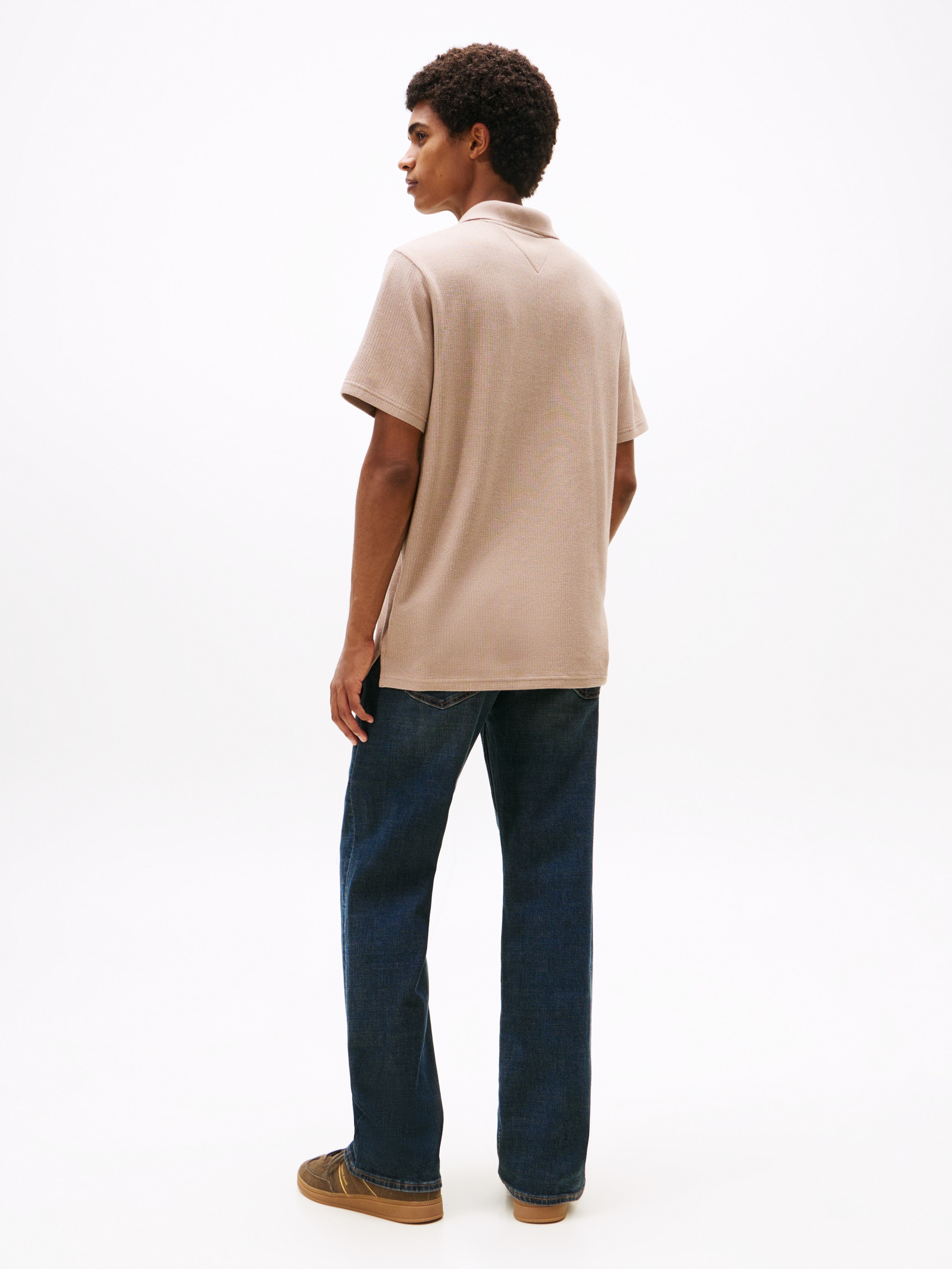 Tommy Jeans Poloshirt »TJM WAFFLE SCRIPT«, regular fit, mit Struktur, Polokragen