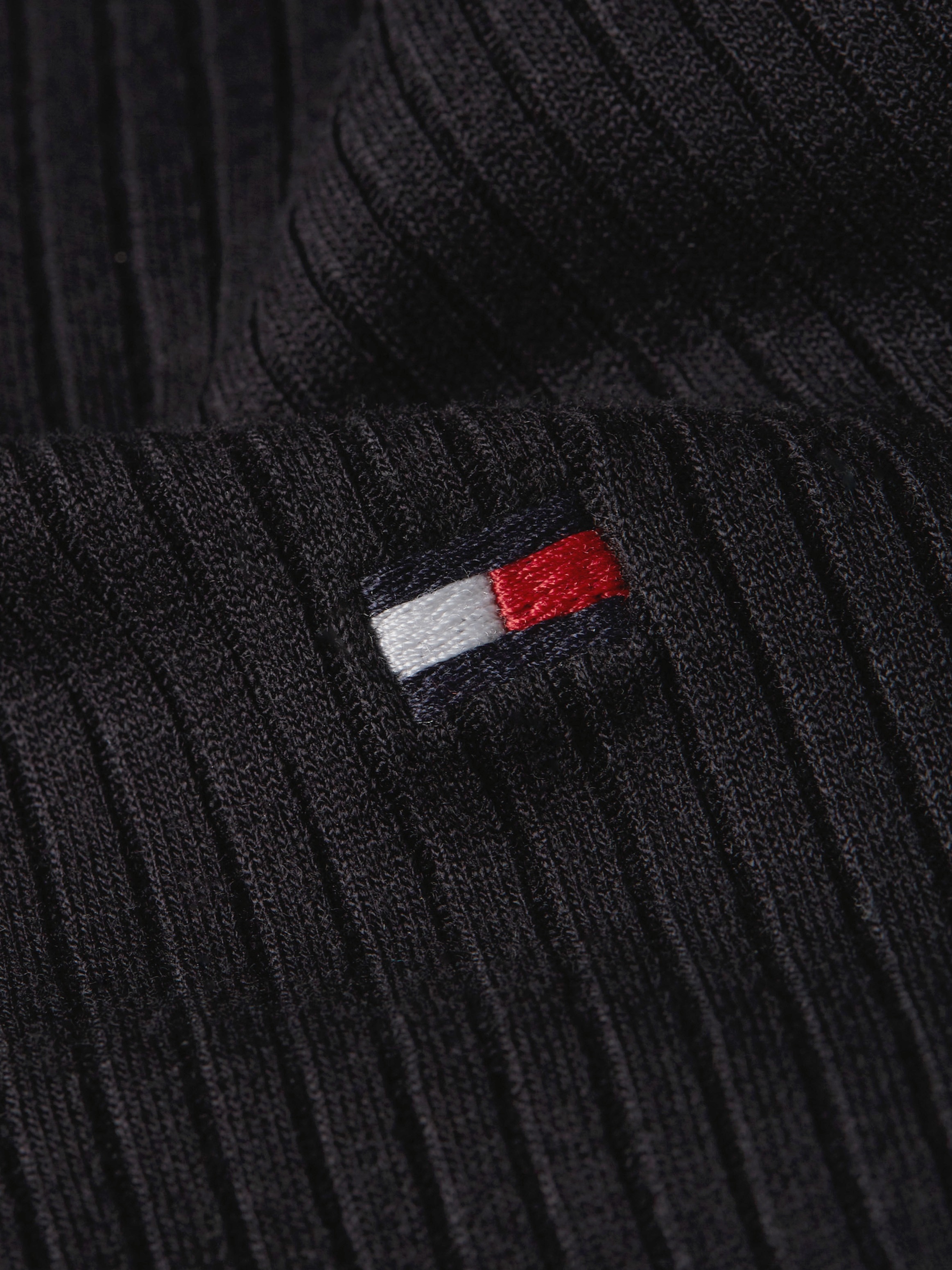 Tommy Hilfiger Langarmshirt »SLIM 5X2 RIB ROLL-NK LS«, in gerippter Struktur