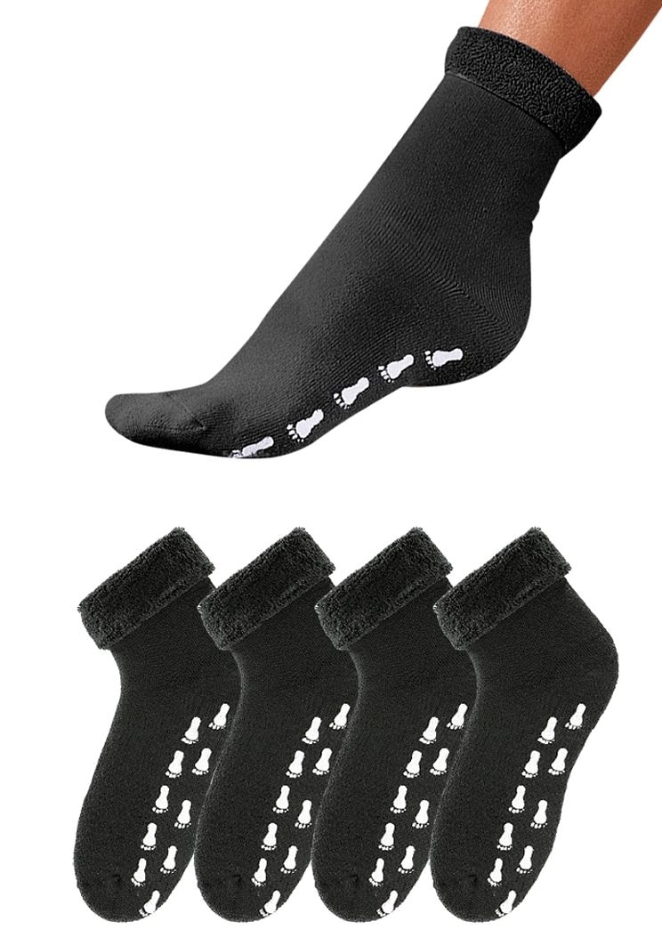 Go in ABS-Socken, (Set, 4 Paar), mit Antirutschsohle und Vollfrottee