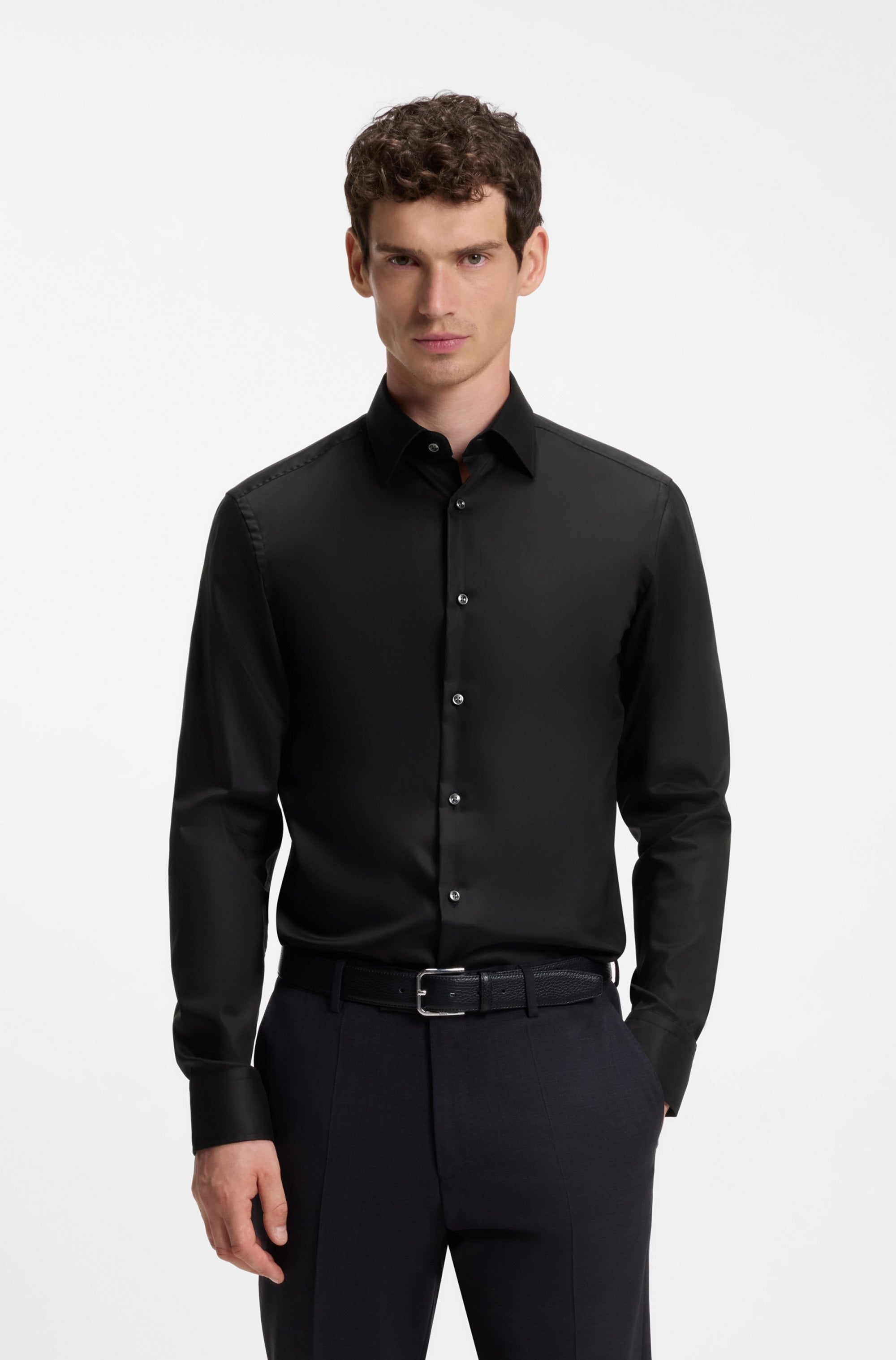 BOSS Kentkragen, Slim Fit, bügelleicht