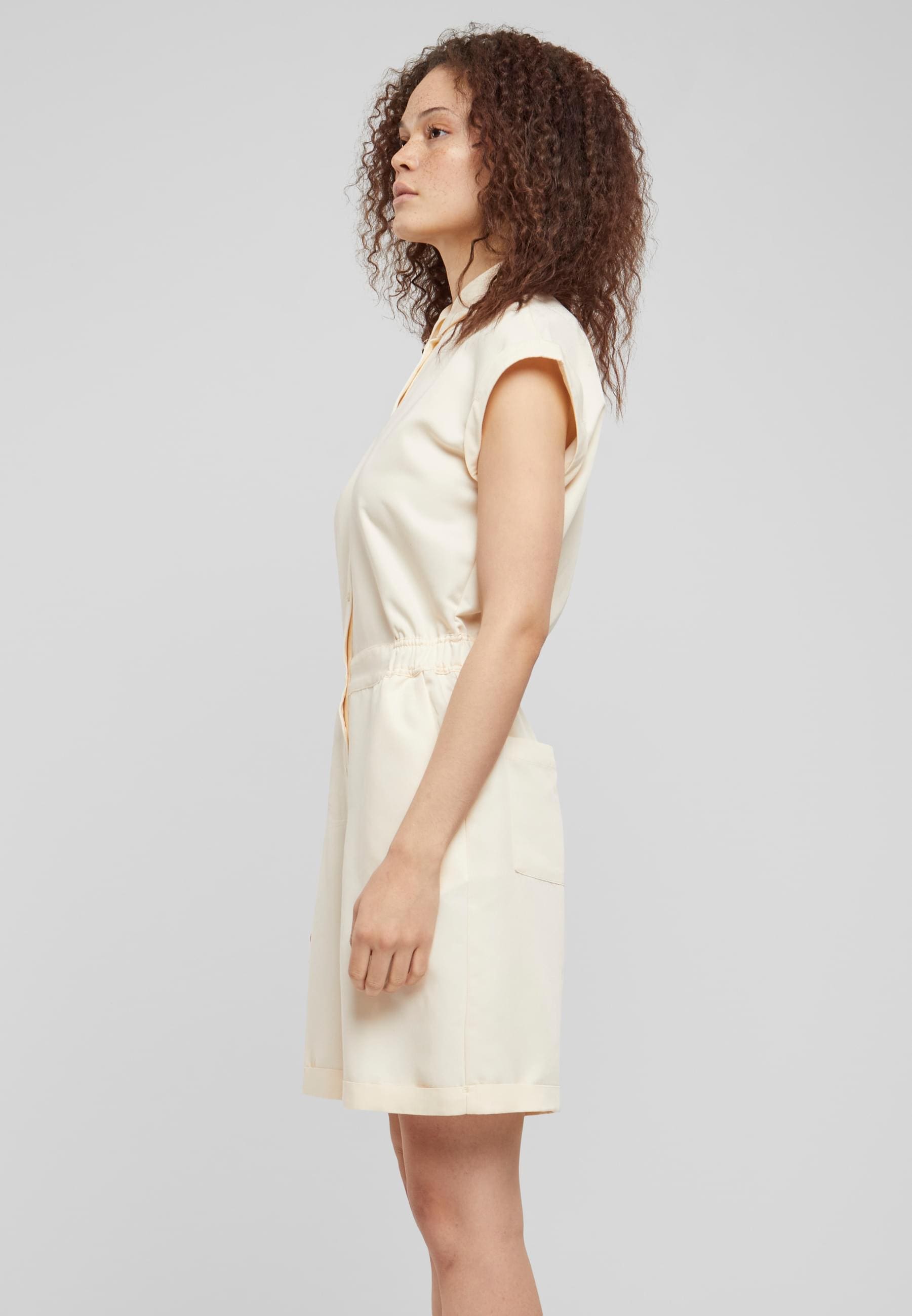 URBAN CLASSICS Jumpsuit »Urban Classics Damen Ladies Viscose Twill Jumpsuit«, (1 tlg.)